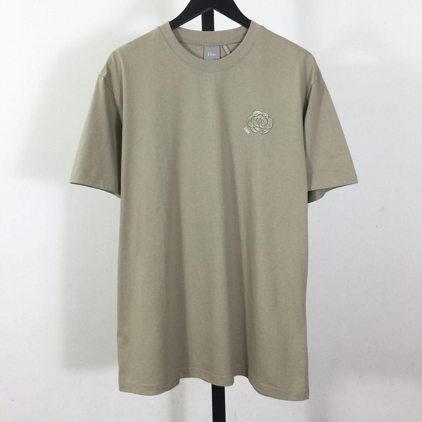 Dior Logo Embroidered Rose  T-shirt - DesignerGu