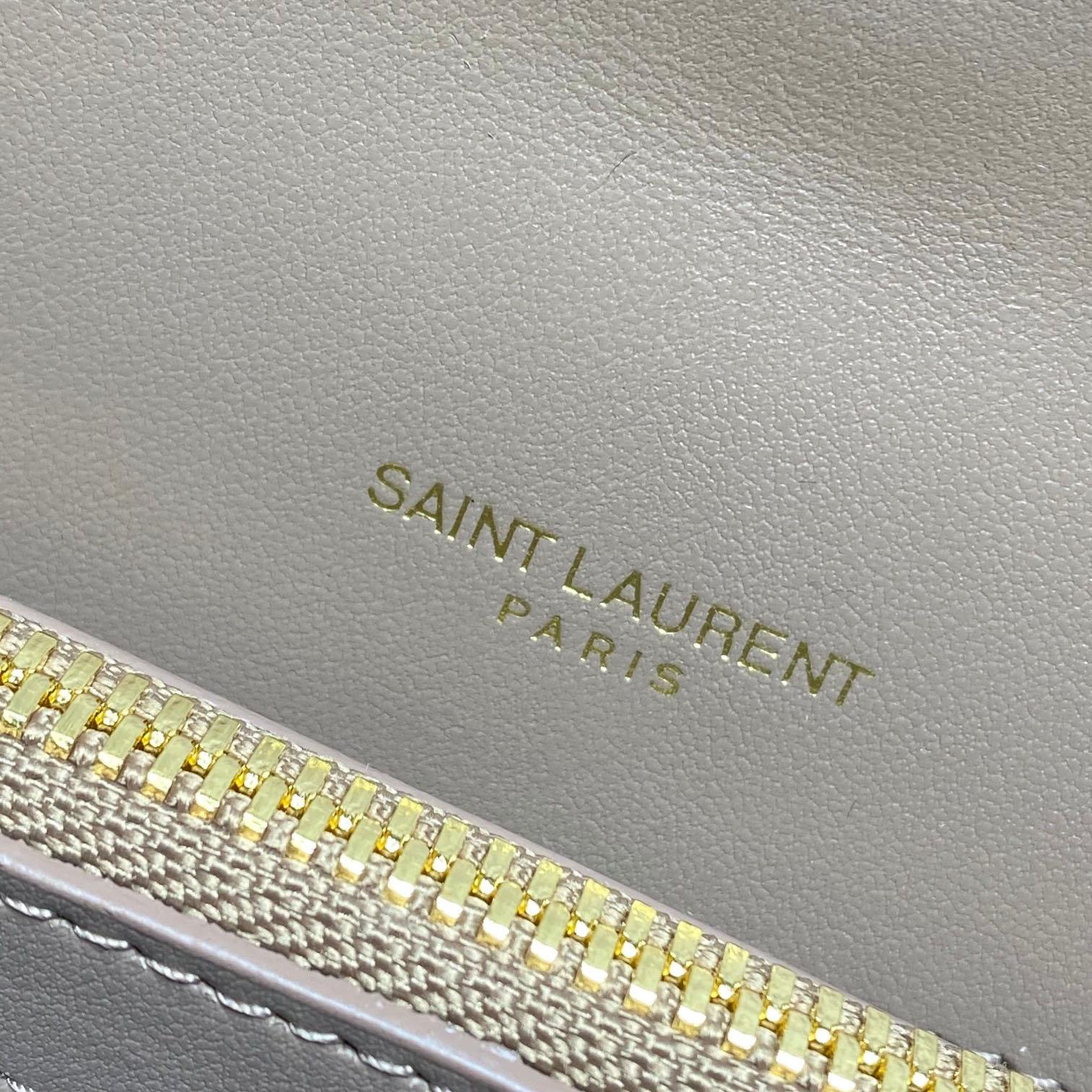 Saint Laurent College Medium In Quilted Suede - DesignerGu