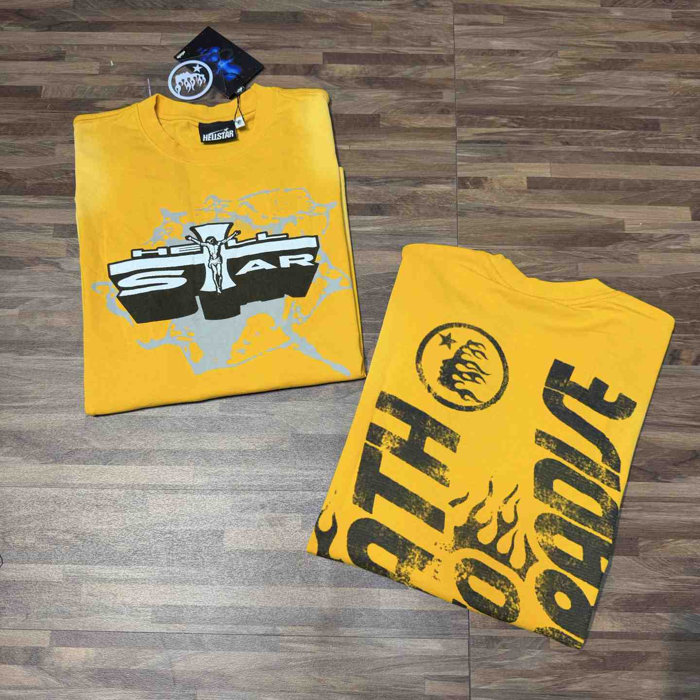 Hellstar Jesus T-Shirt 'Yellow' - DesignerGu