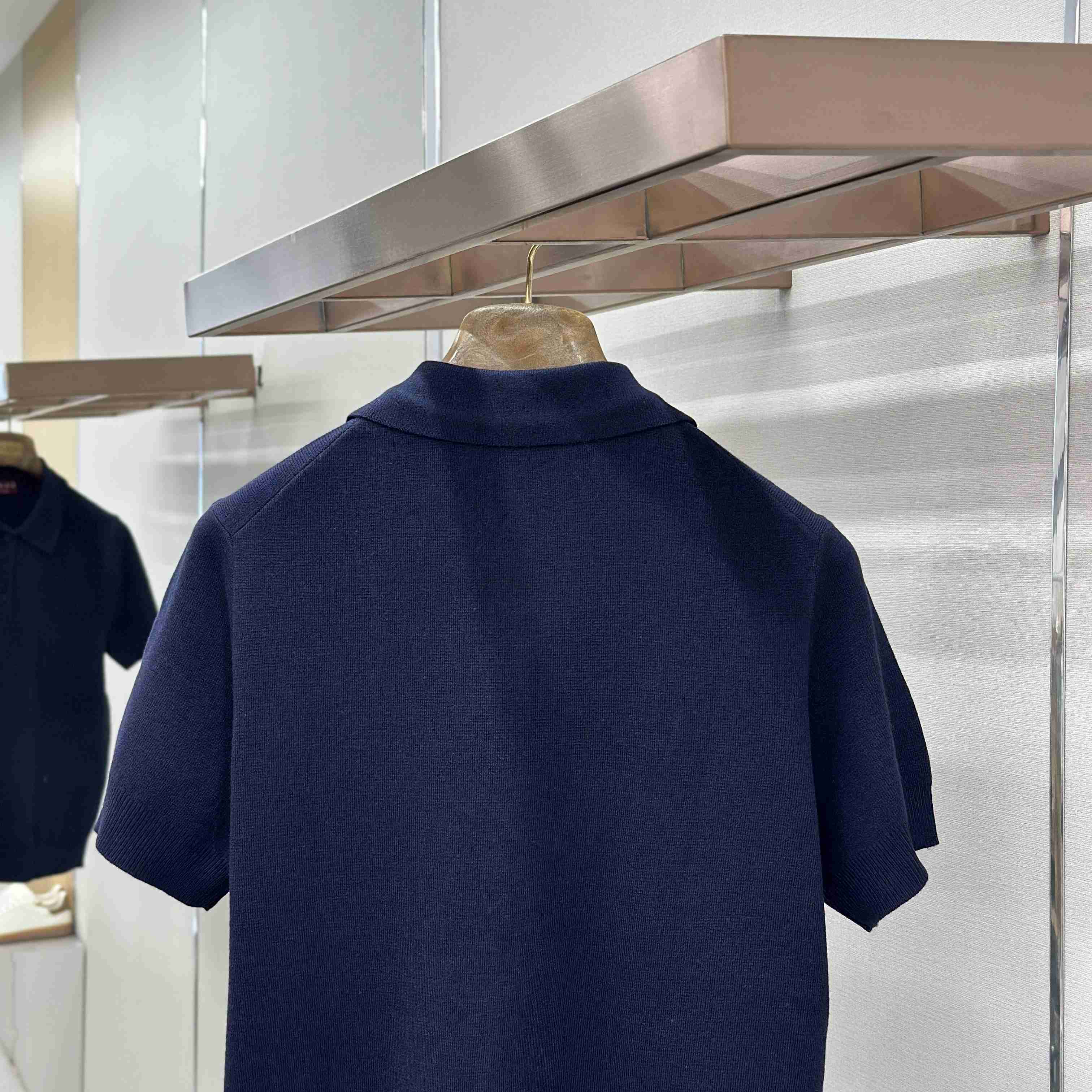 Gucci Silk Cotton Knit Polo Shirt - DesignerGu