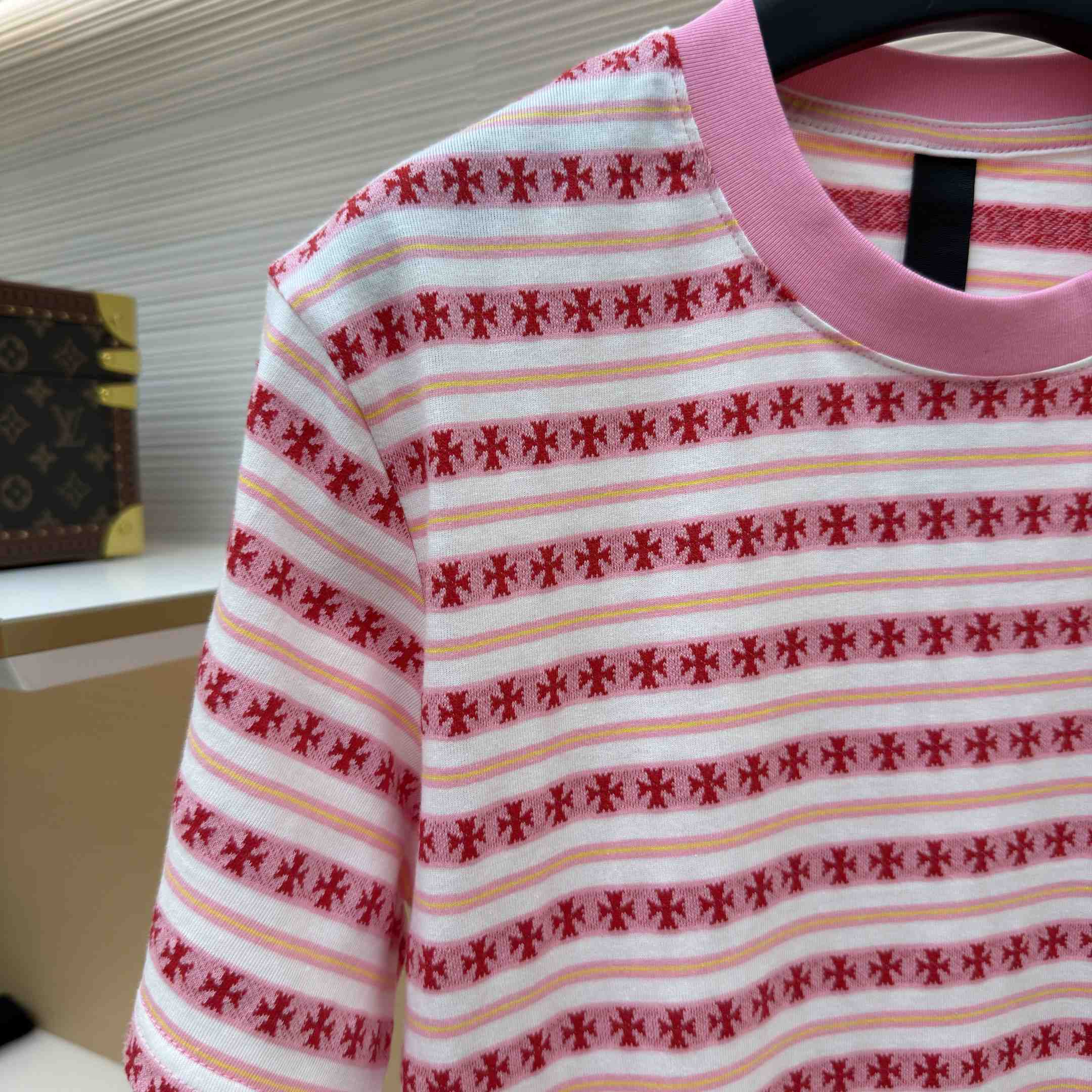 Chrome Hearts Stripe Logo Tee  - DesignerGu