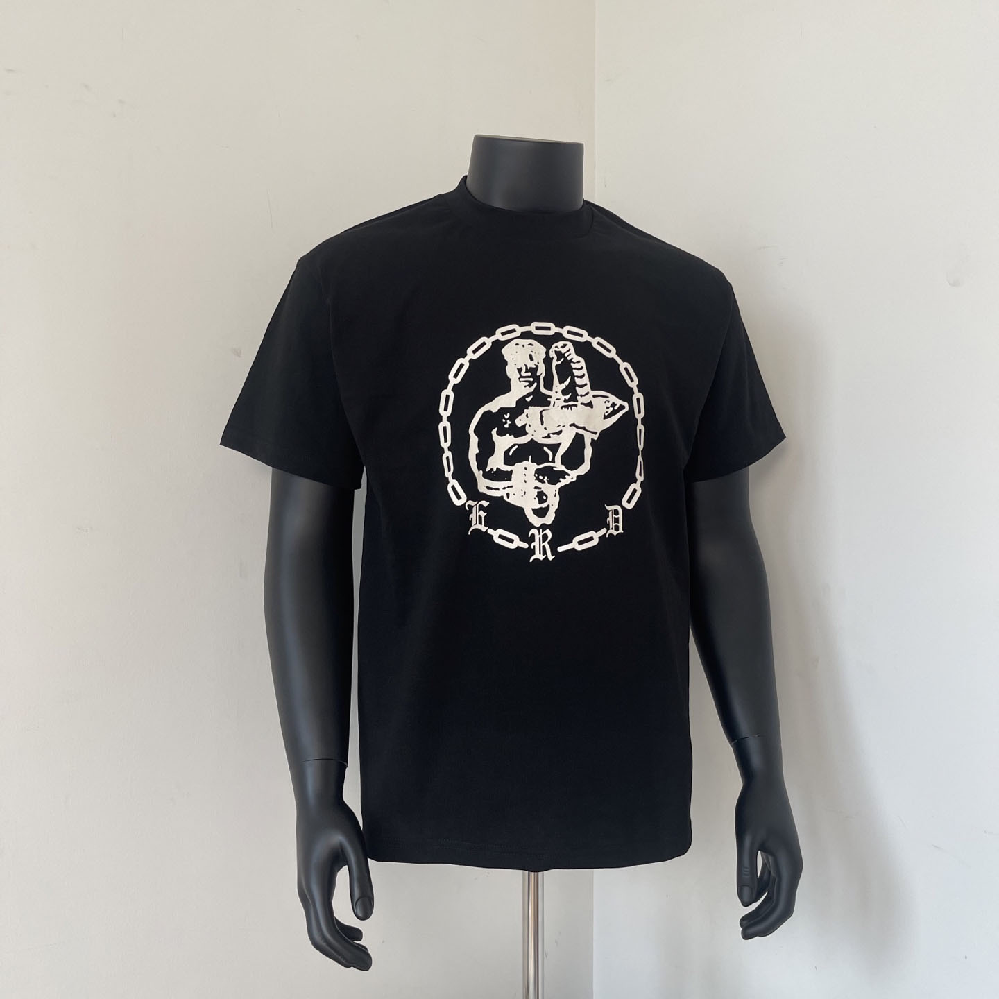 Enfants Riches Déprimés  Chain Logo Print Cotton Jersey T-Shirt - DesignerGu