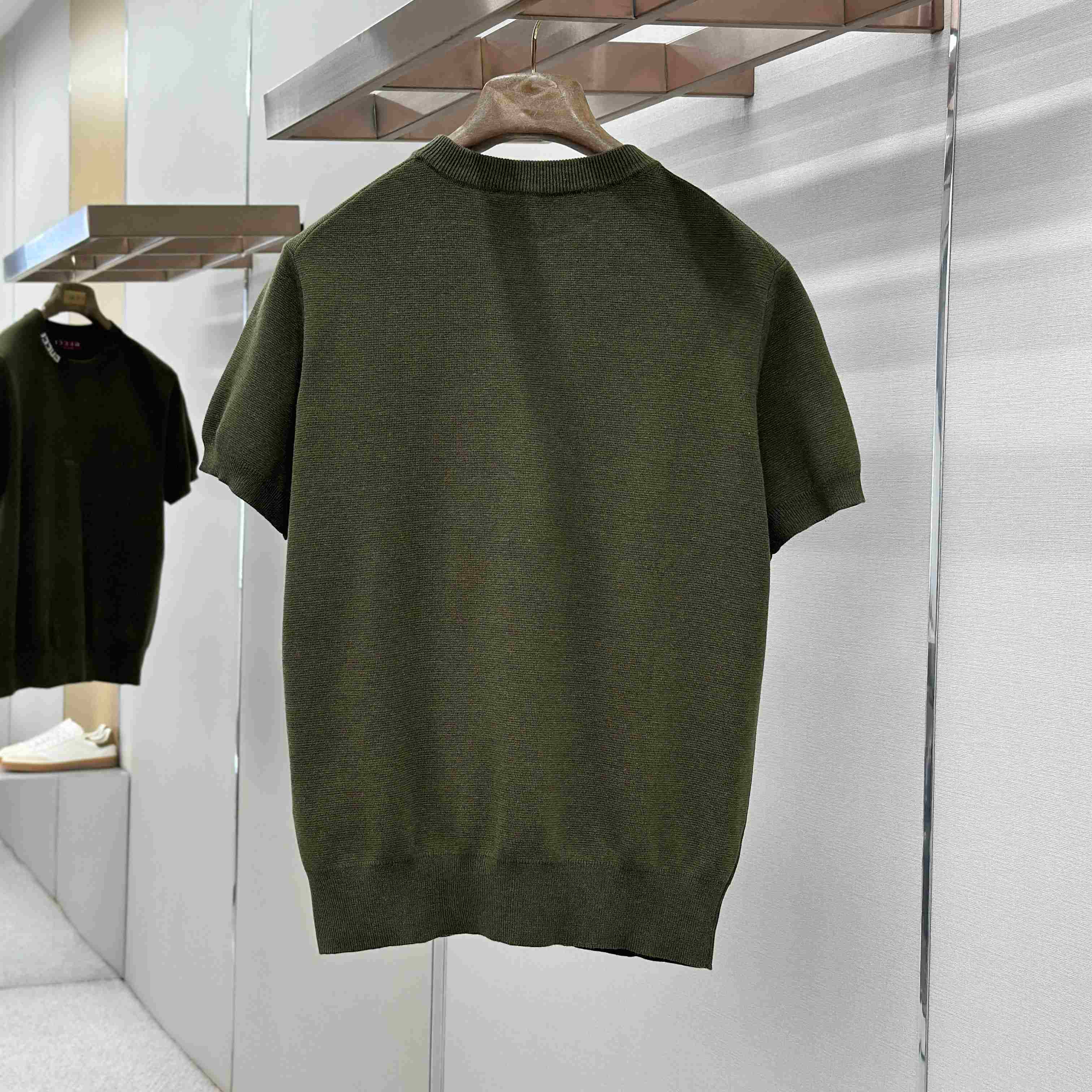 Gucci Silk Cotton Knit T-shirt With Intarsia - DesignerGu