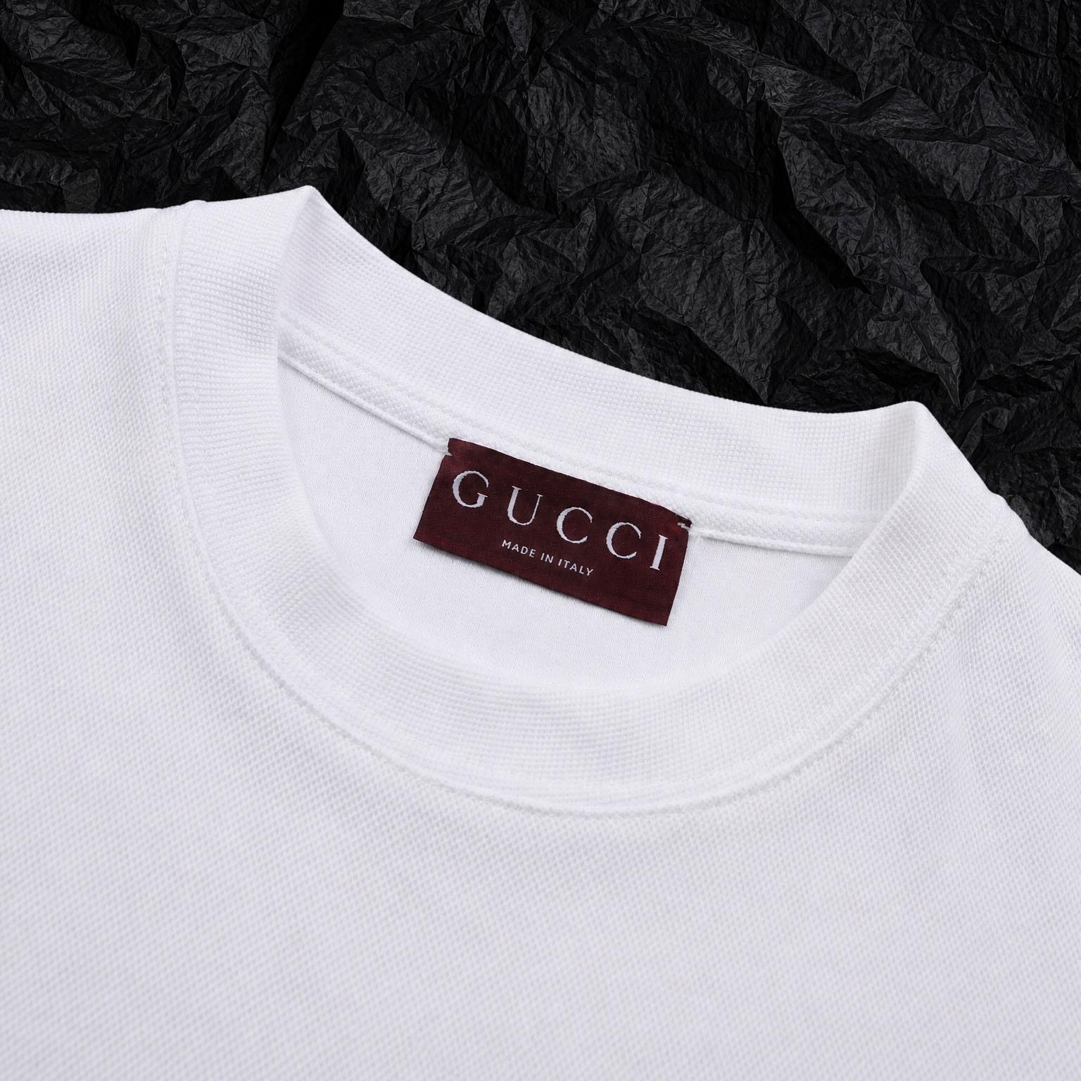 Gucci Cotton Piquet T-shirt With Embroidery - DesignerGu