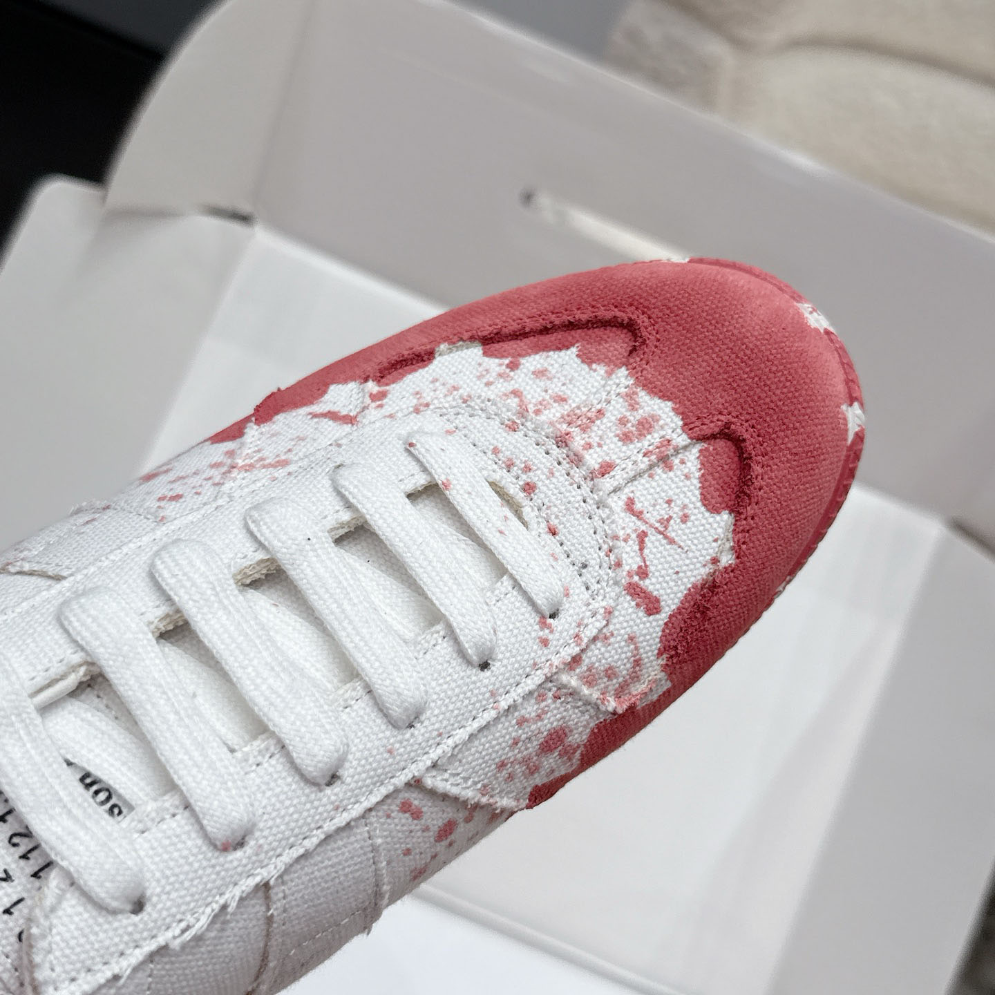 Maison Margiela  Replica Low 'Paint Splatter - White Pink' - DesignerGu