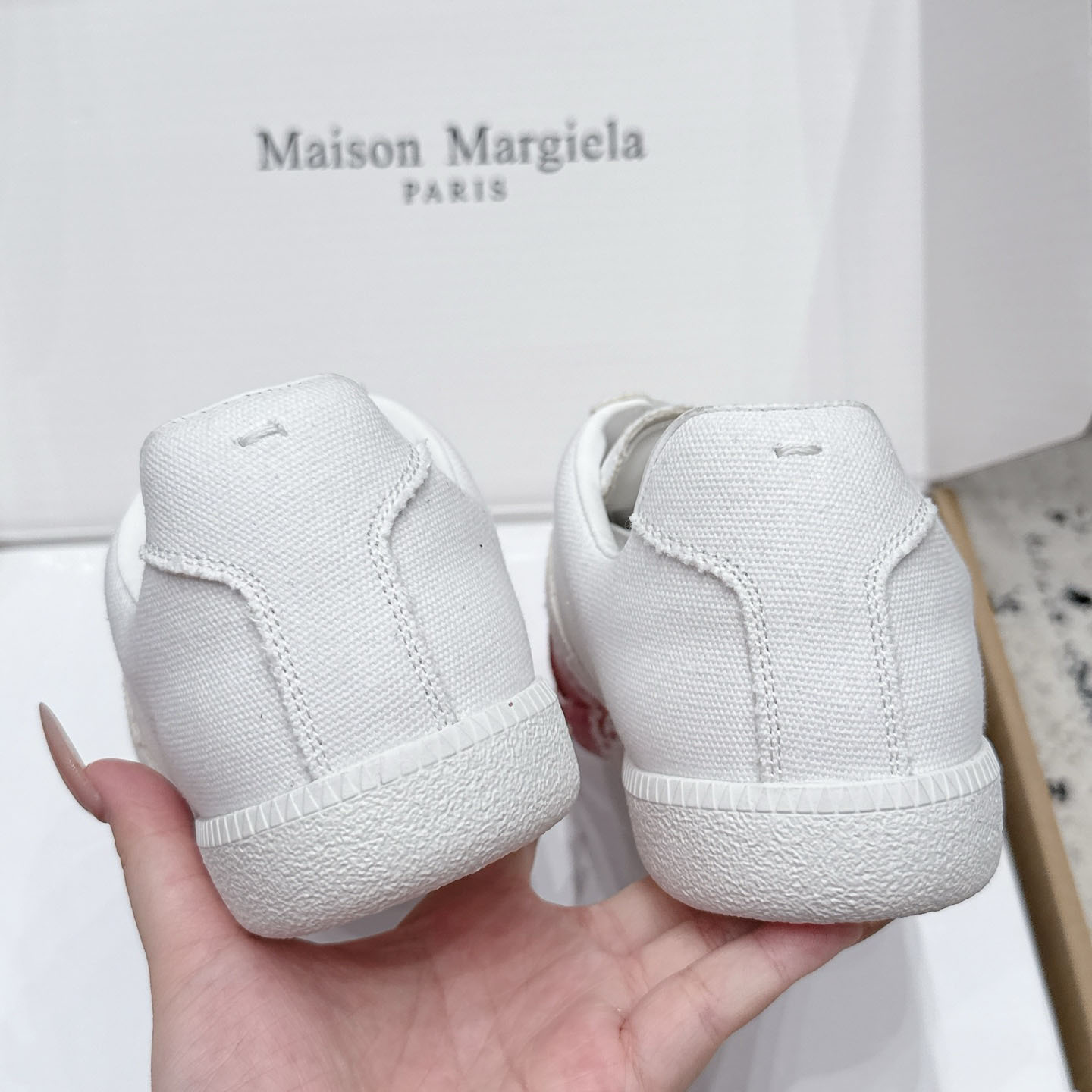 Maison Margiela  Replica Low 'Paint Splatter - White Pink' - DesignerGu