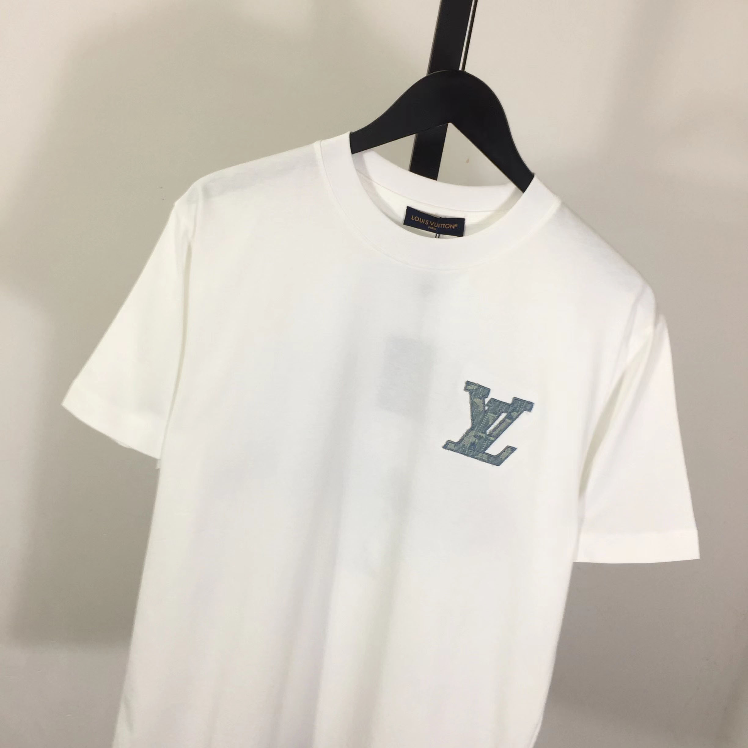 Louis Vuitton Cotton Embroidered Letter T-Shirt - DesignerGu