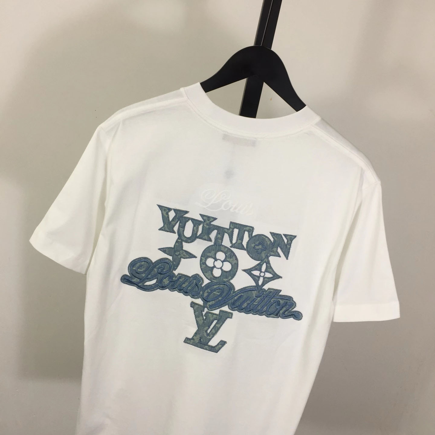 Louis Vuitton Cotton Embroidered Letter T-Shirt - DesignerGu