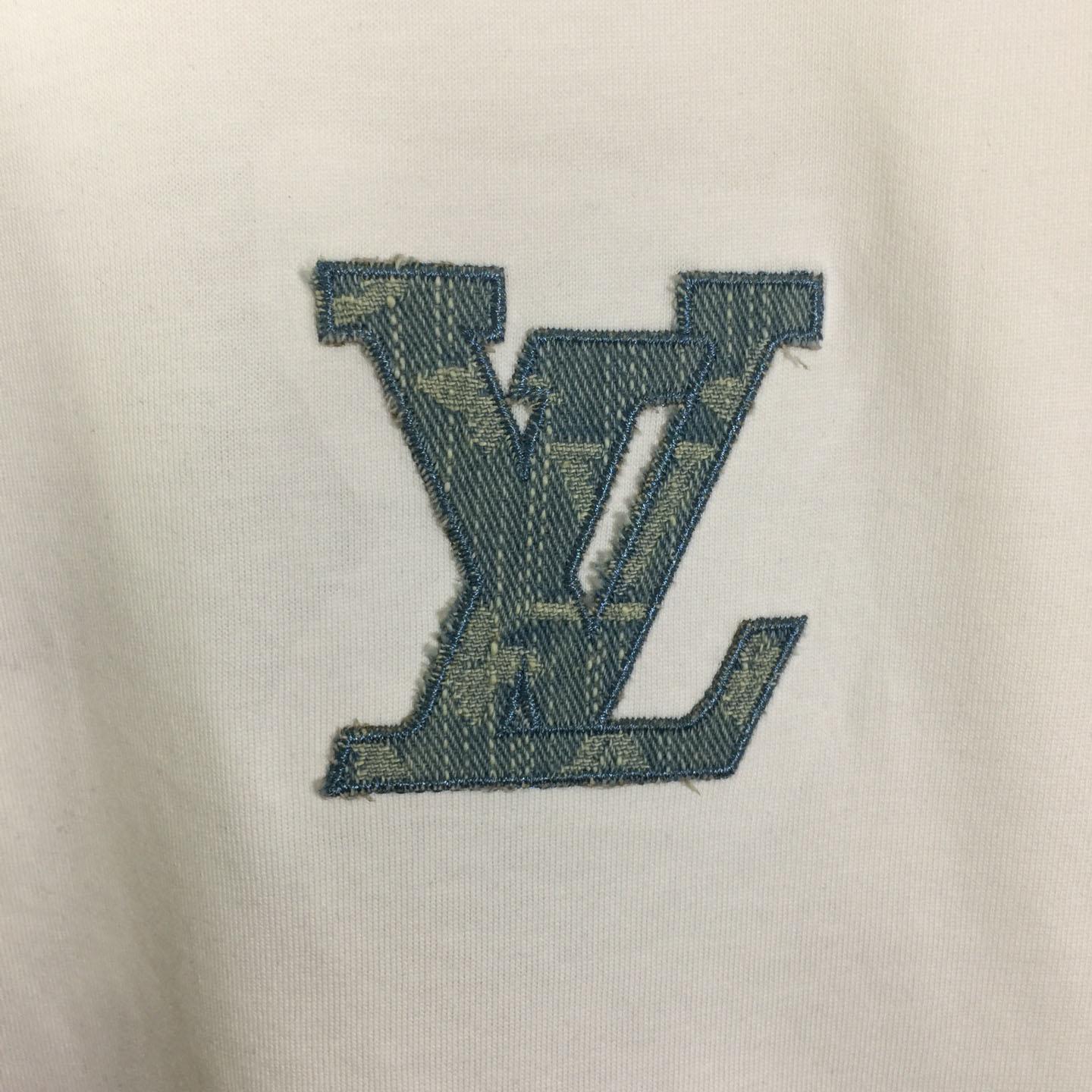 Louis Vuitton Cotton Embroidered Letter T-Shirt - DesignerGu