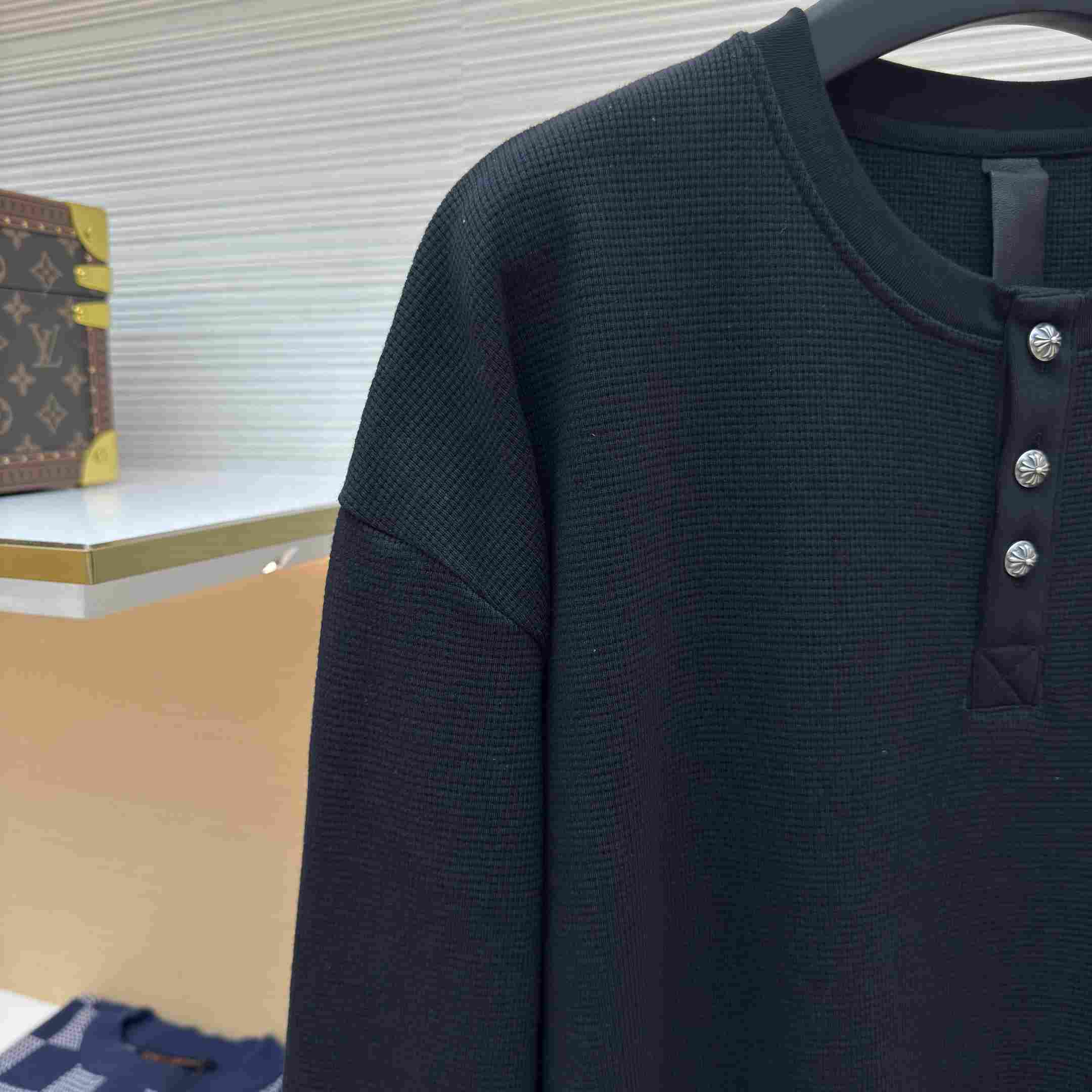 Chrome Hearts Waffle Henley Collar Long Sleeves - DesignerGu