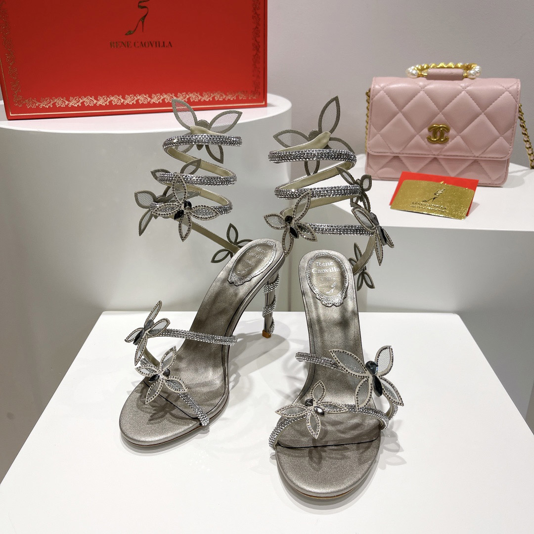 Rene Caovilla Embellished Margot Sandals - DesignerGu