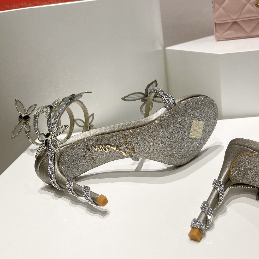 Rene Caovilla Embellished Margot Sandals - DesignerGu