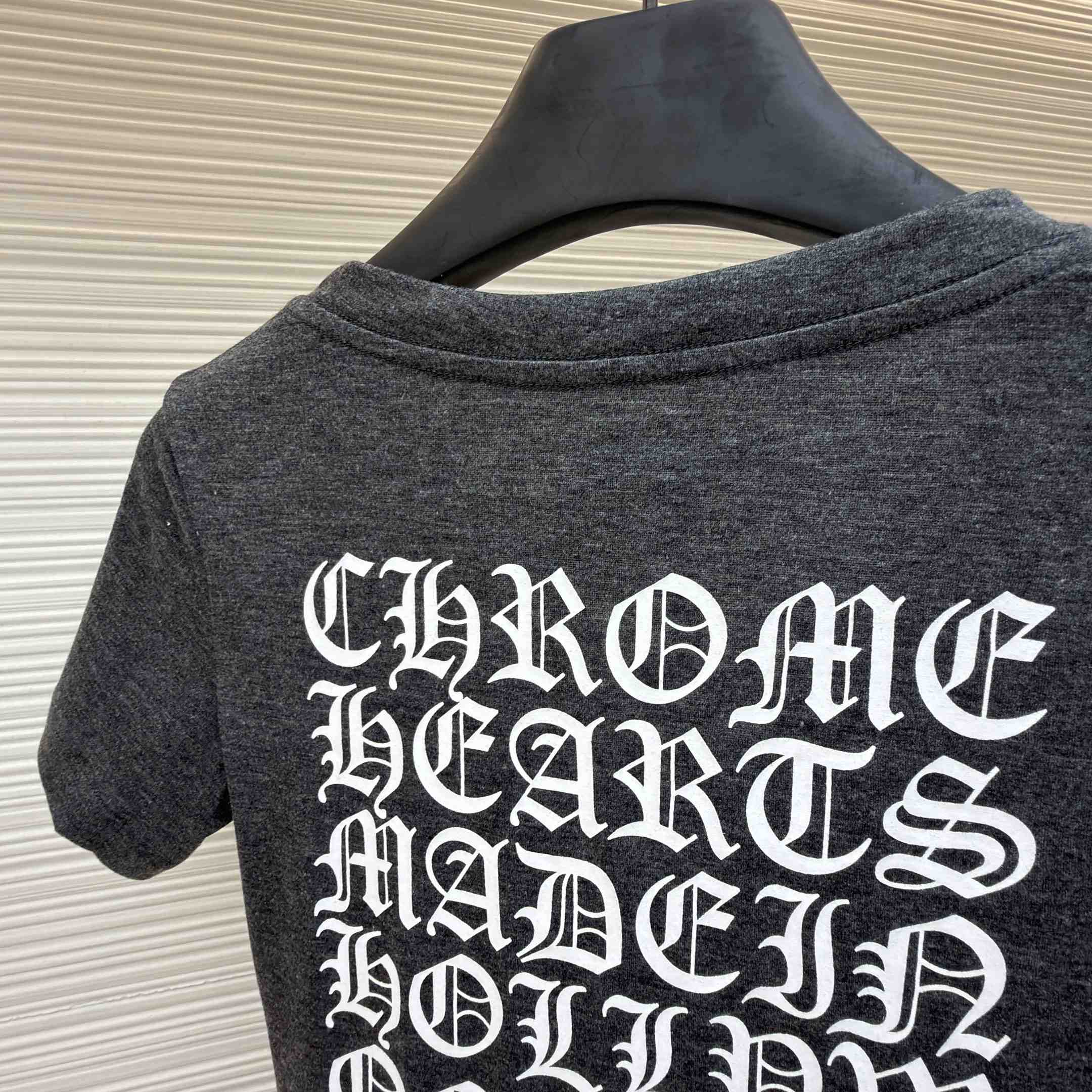 Chrome Hearts V-Neck T-Shirt 'Grey' - DesignerGu