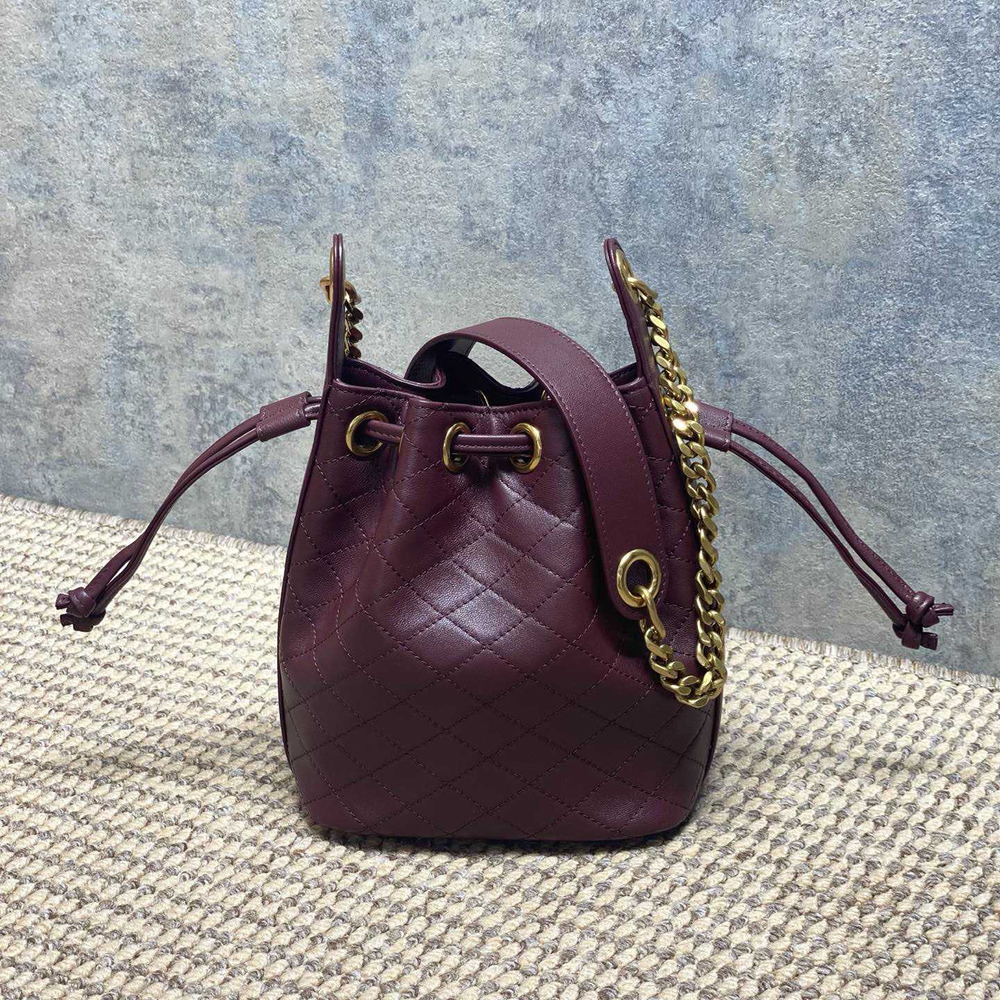 Saint Laurent Cassandre Quilted Leather Bucket Bag - DesignerGu