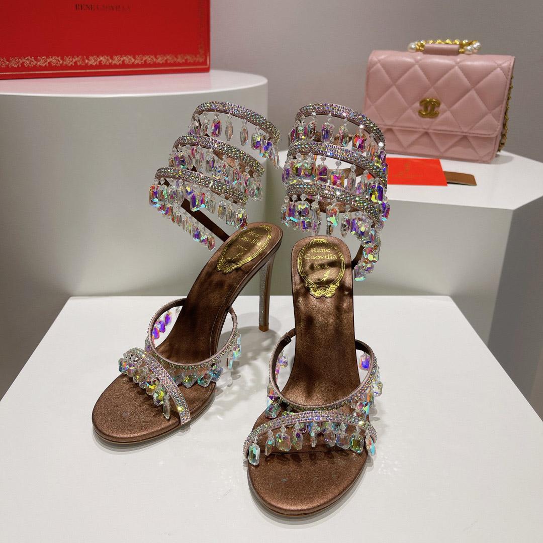 Rene Caovilla Chandelier Embellished Sandals - DesignerGu