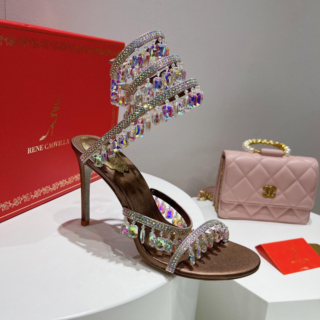Rene Caovilla Chandelier Embellished Sandals - DesignerGu