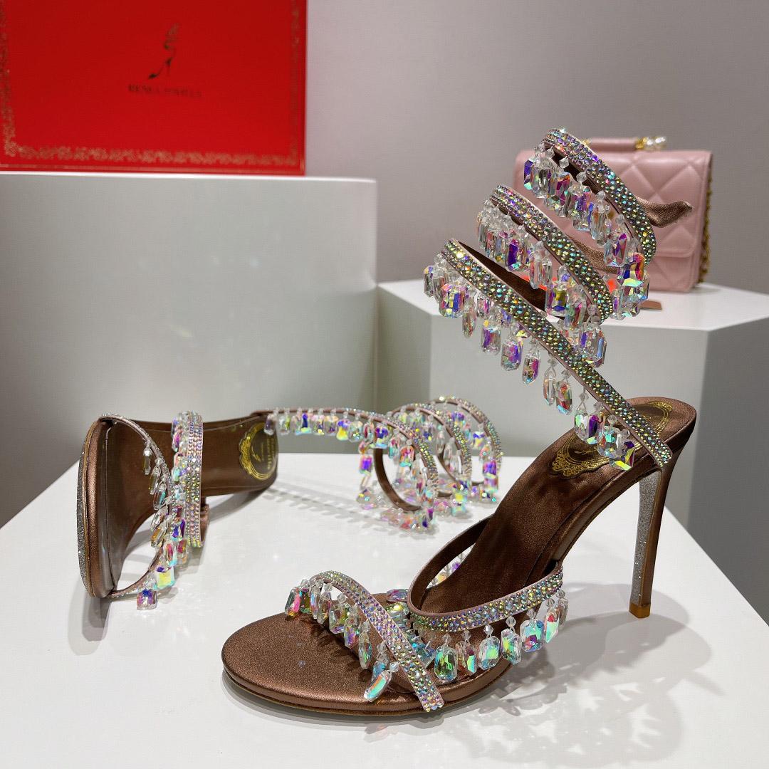 Rene Caovilla Chandelier Embellished Sandals - DesignerGu