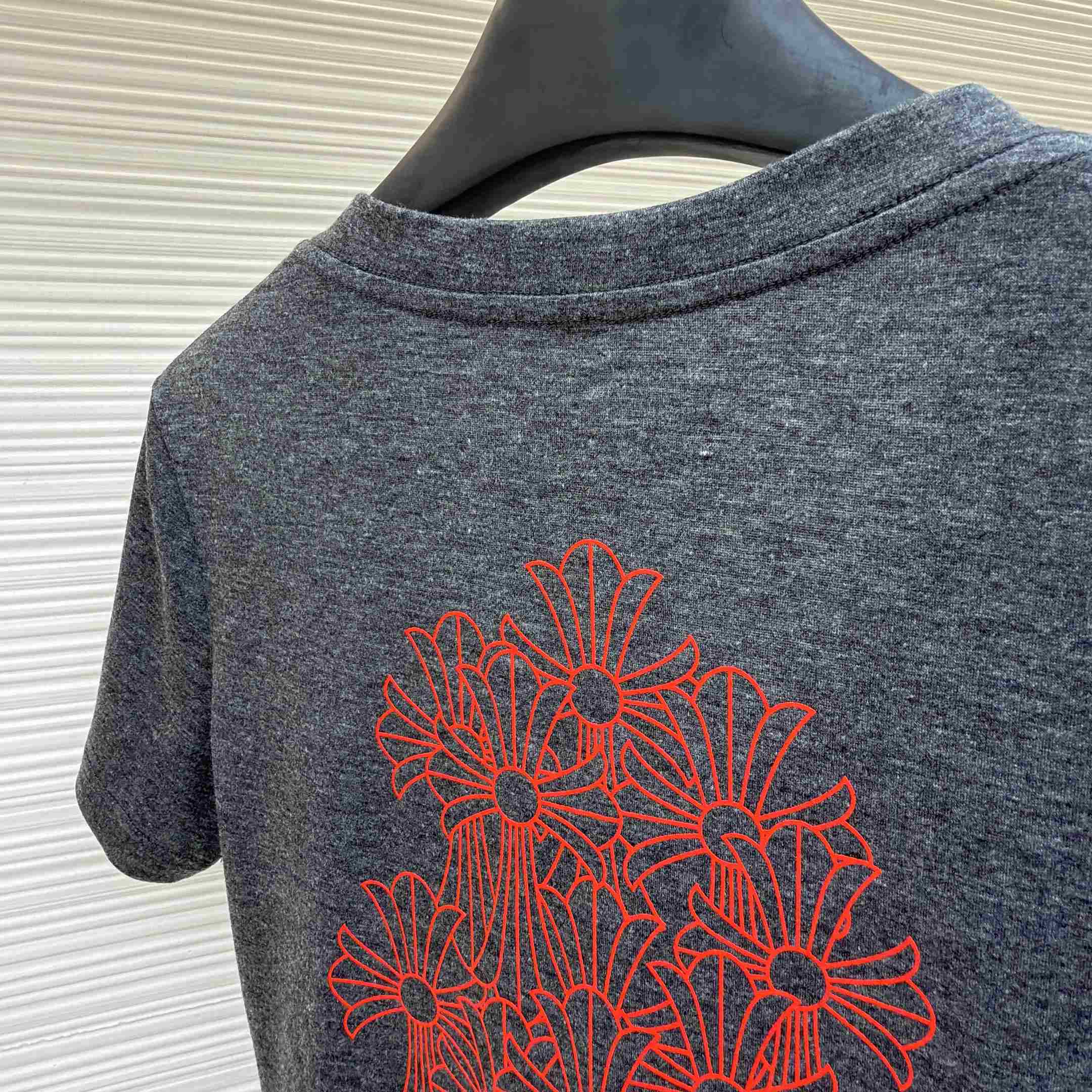 Chrome Hearts V-Neck T-Shirt 'Grey' - DesignerGu