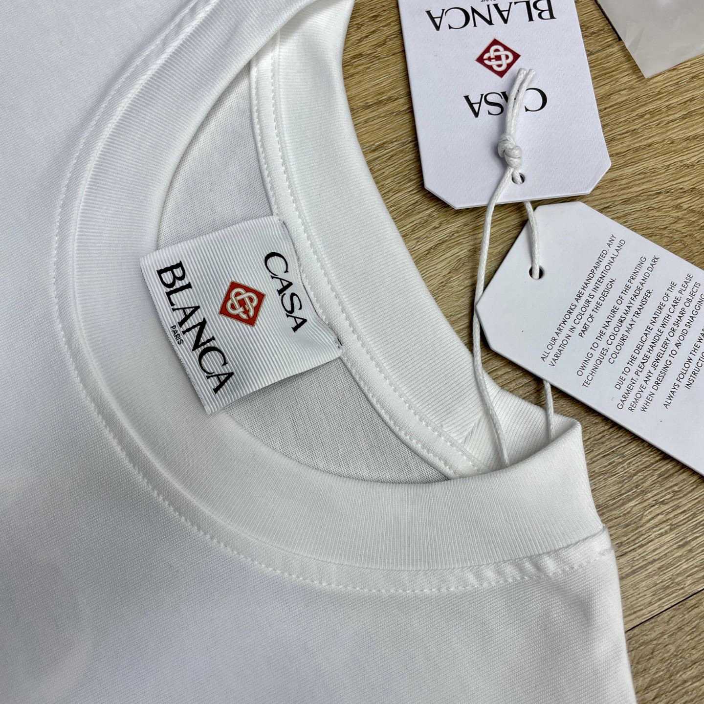 Casablanca  White Graffiti Short Sleeve T‑Shirt C1143 - DesignerGu