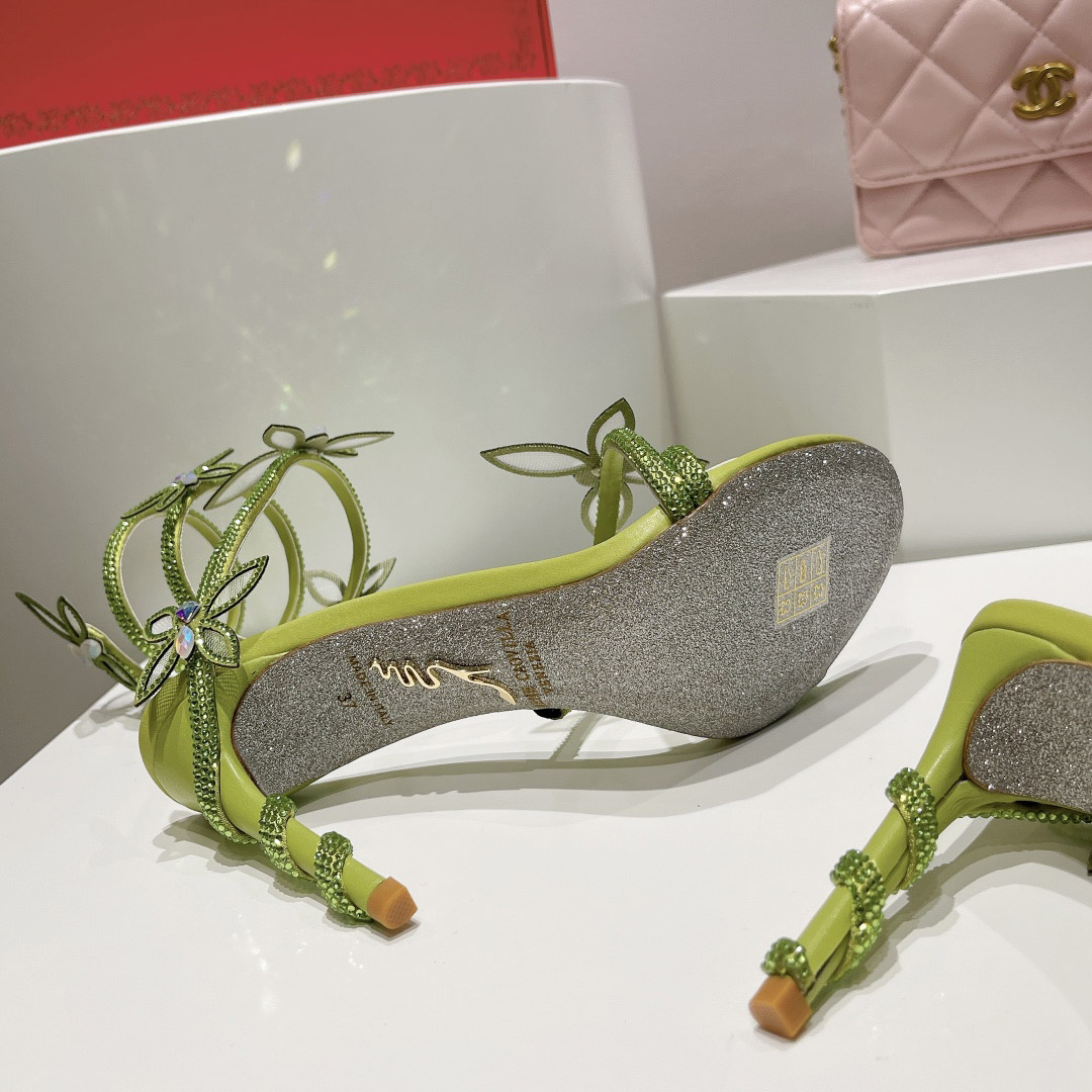Rene Caovilla Embellished Margot Sandals - DesignerGu