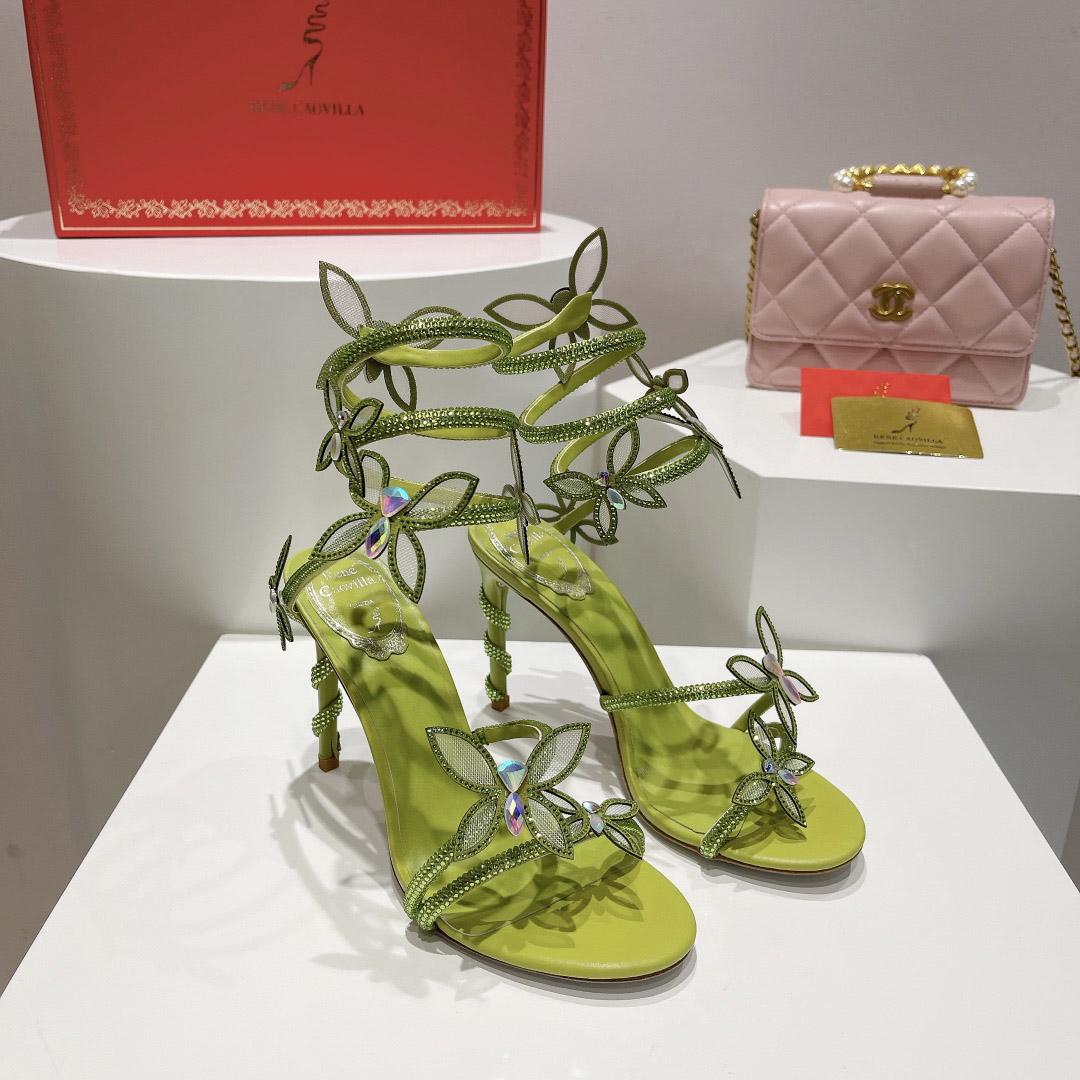 Rene Caovilla Embellished Margot Sandals - DesignerGu