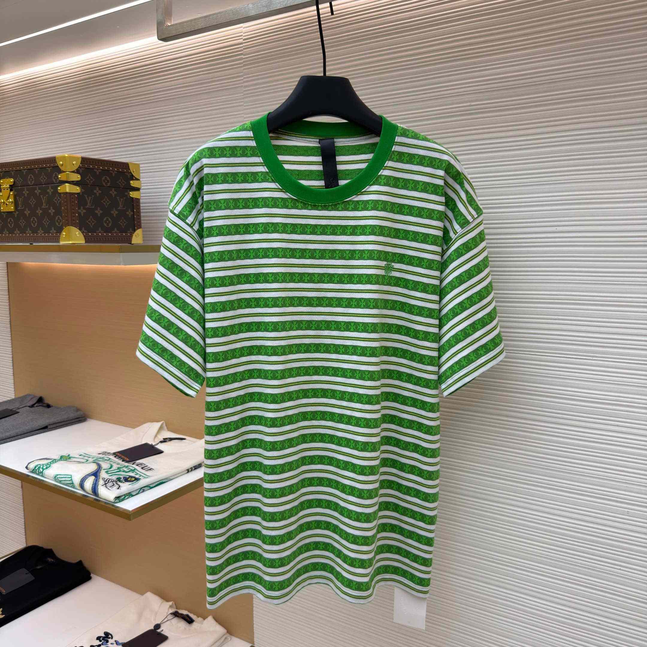 Chrome Hearts Stripe Logo Tee  - DesignerGu