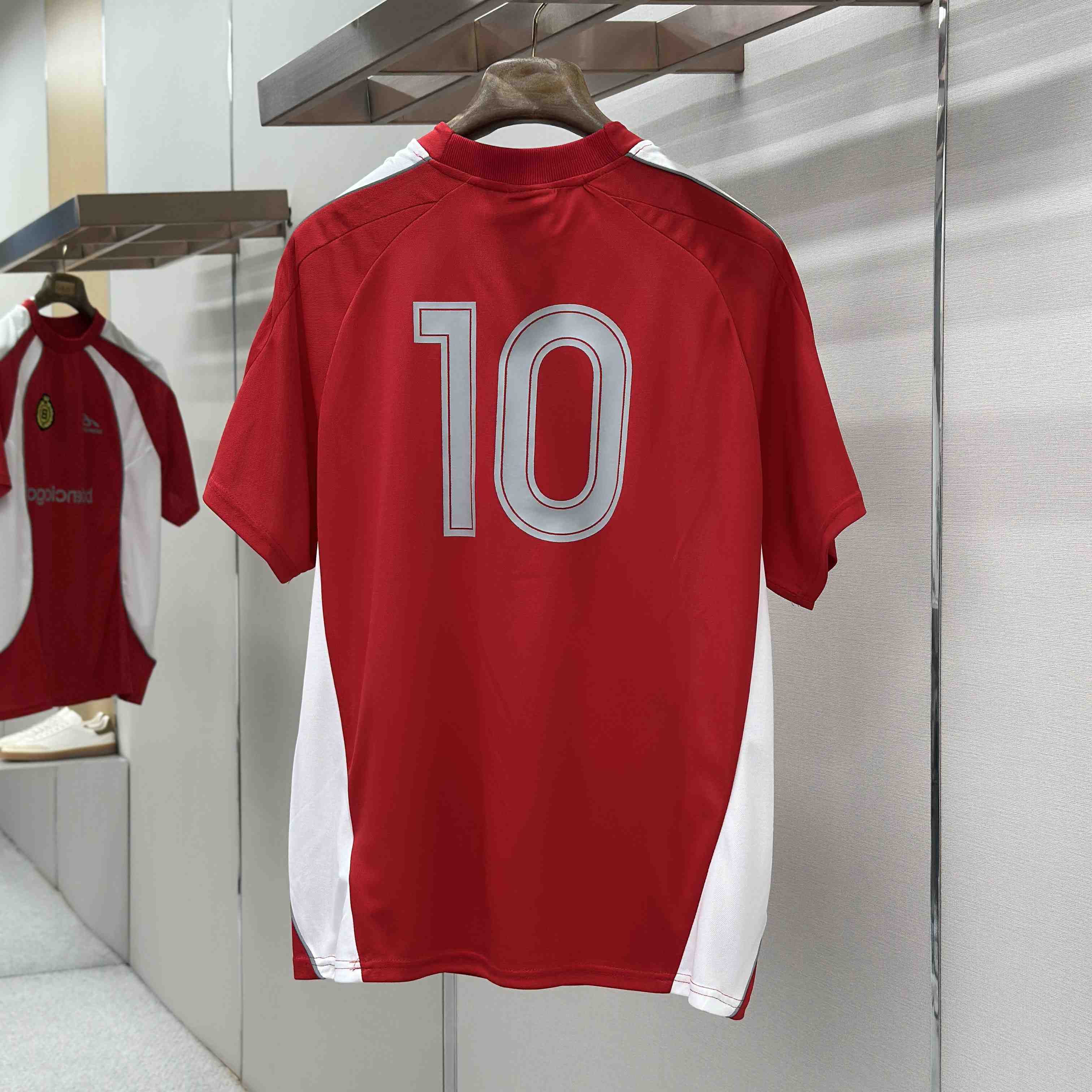 Balenciaga Soccer Oversized T-shirt In Red - DesignerGu