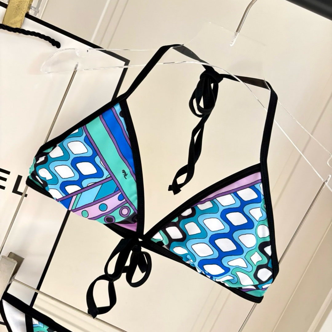 Pucci Iride-Print Bikini Top And Bikini Briefs - DesignerGu