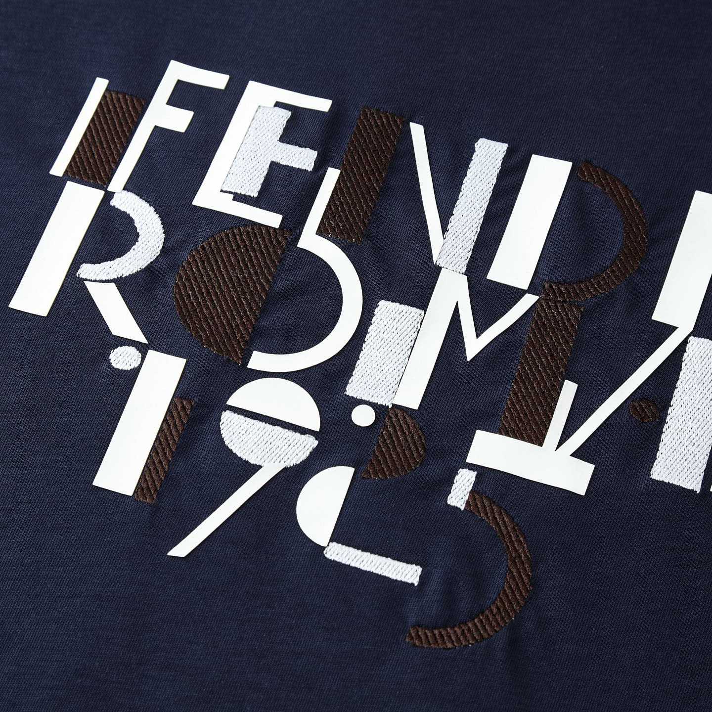 Fendi  Blue Cotton T-shirt - DesignerGu