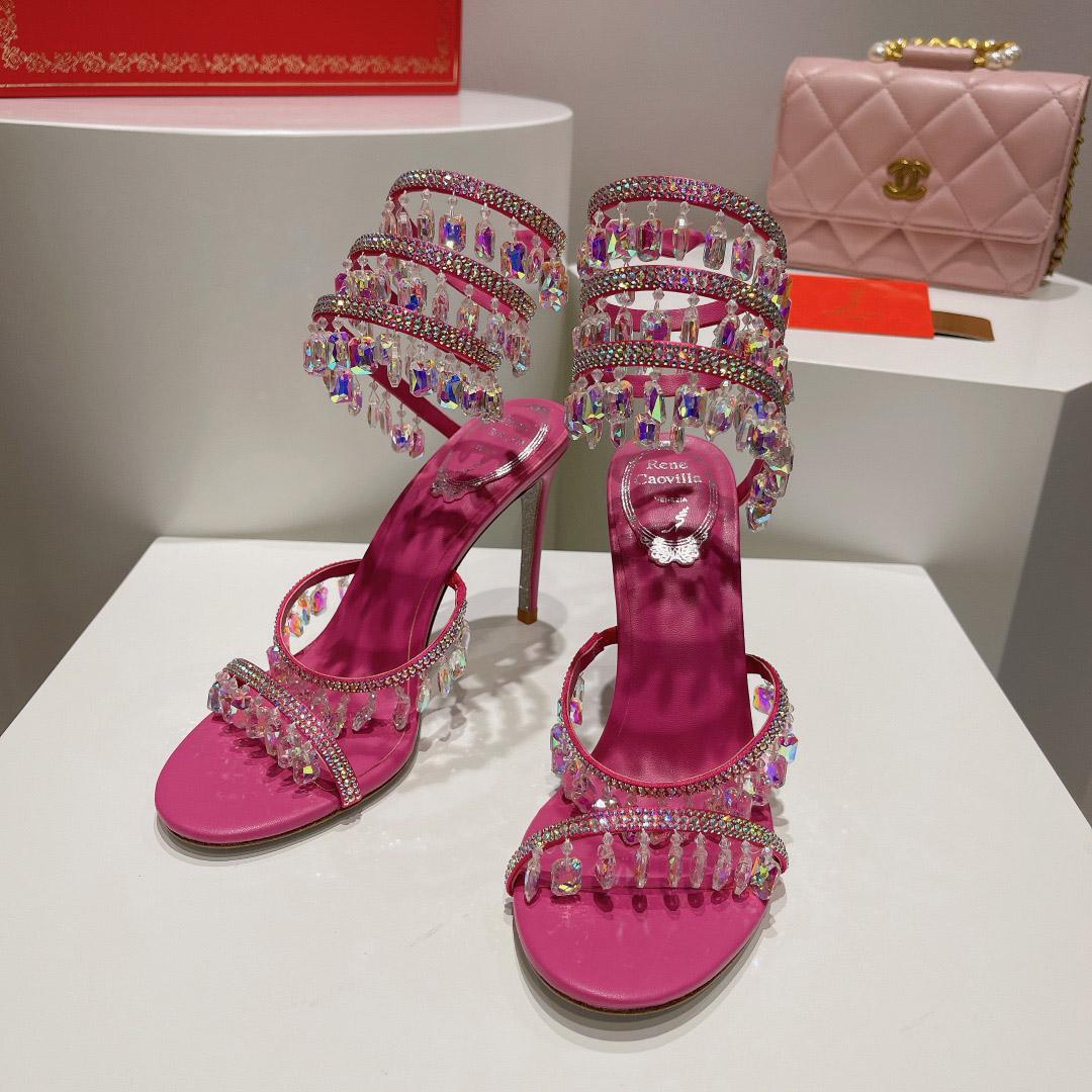 Rene Caovilla Chandelier Embellished Sandals - DesignerGu