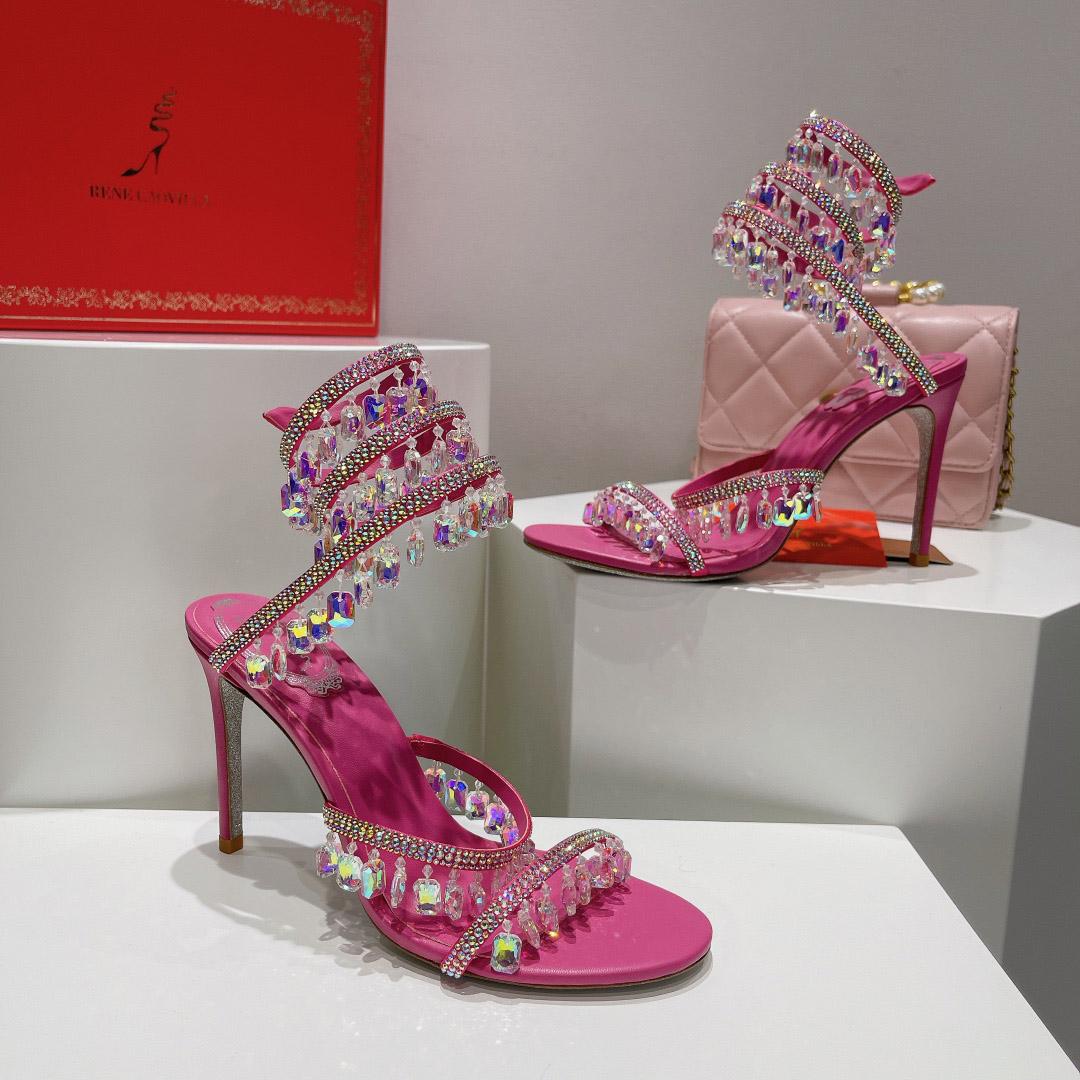 Rene Caovilla Chandelier Embellished Sandals - DesignerGu