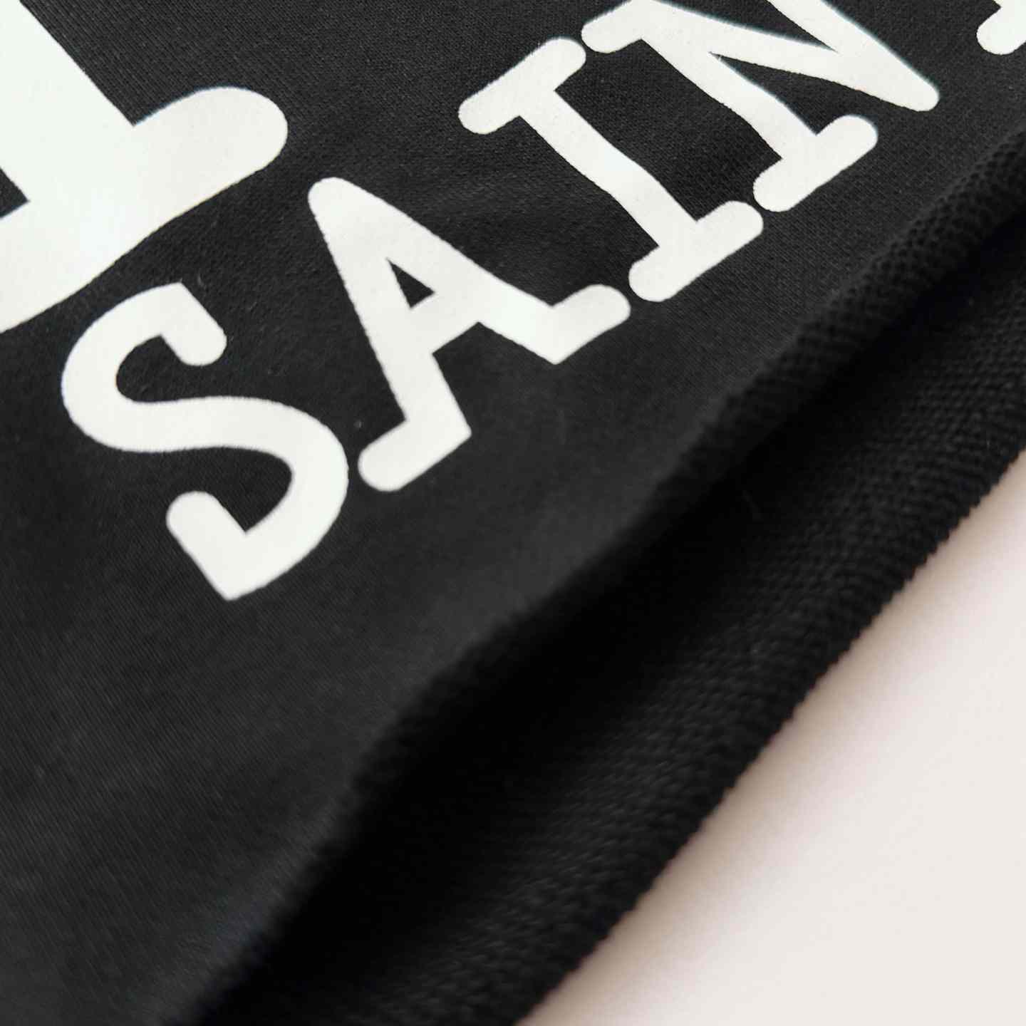 Saint Micheal Graphic-Print Raw-Hem Shorts - DesignerGu