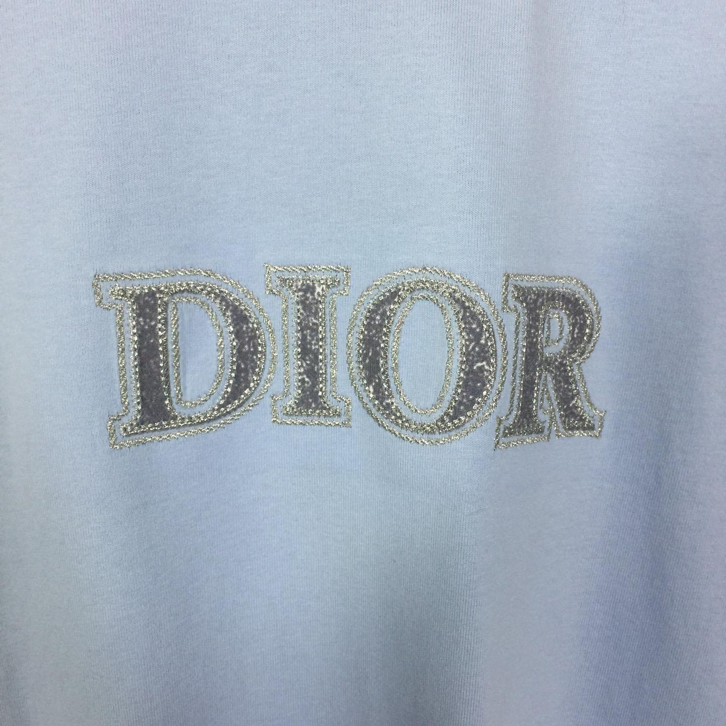 Dior Logo Embroidered Letters  T-shirt - DesignerGu
