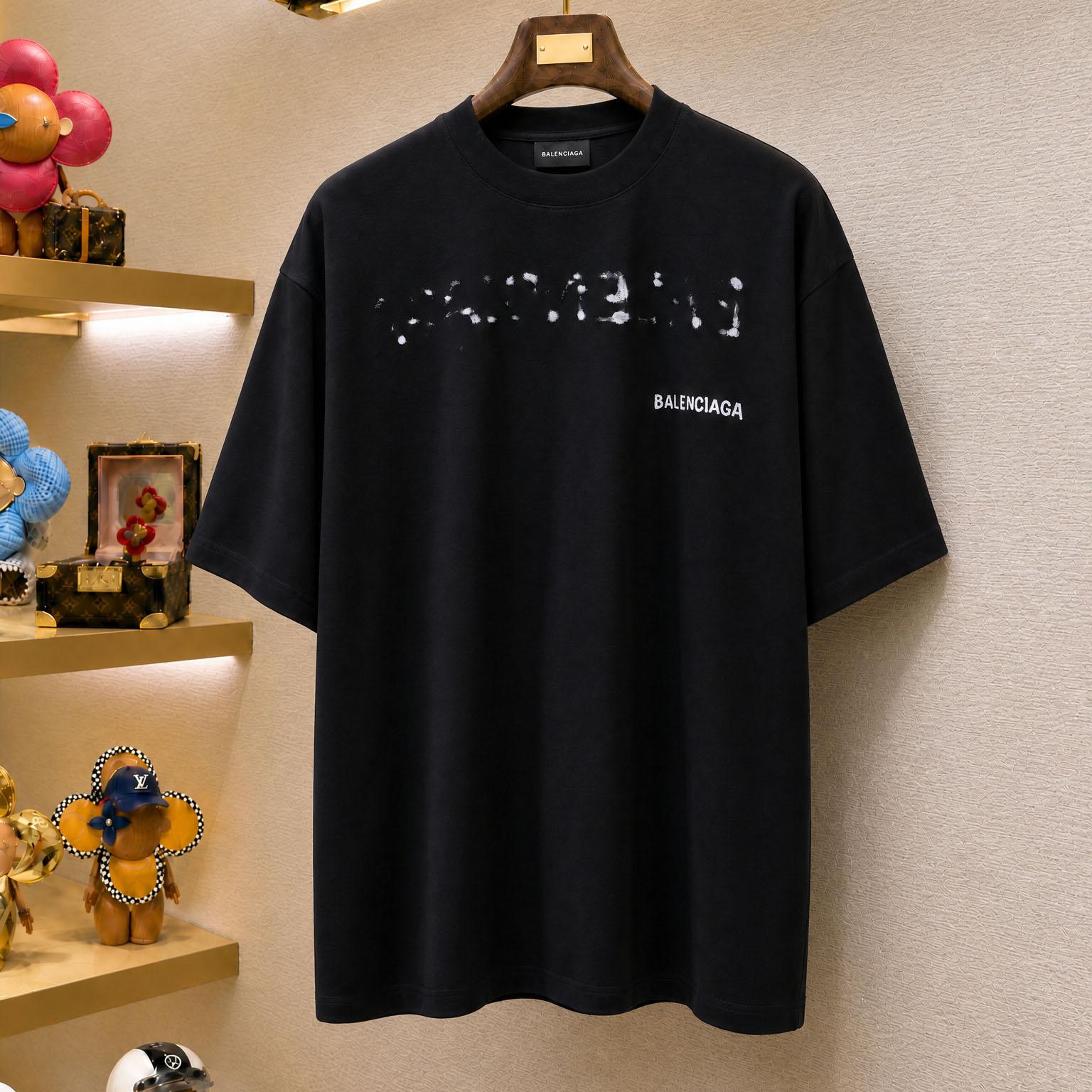 Balenciaga Logo Cotton T-shirt - DesignerGu