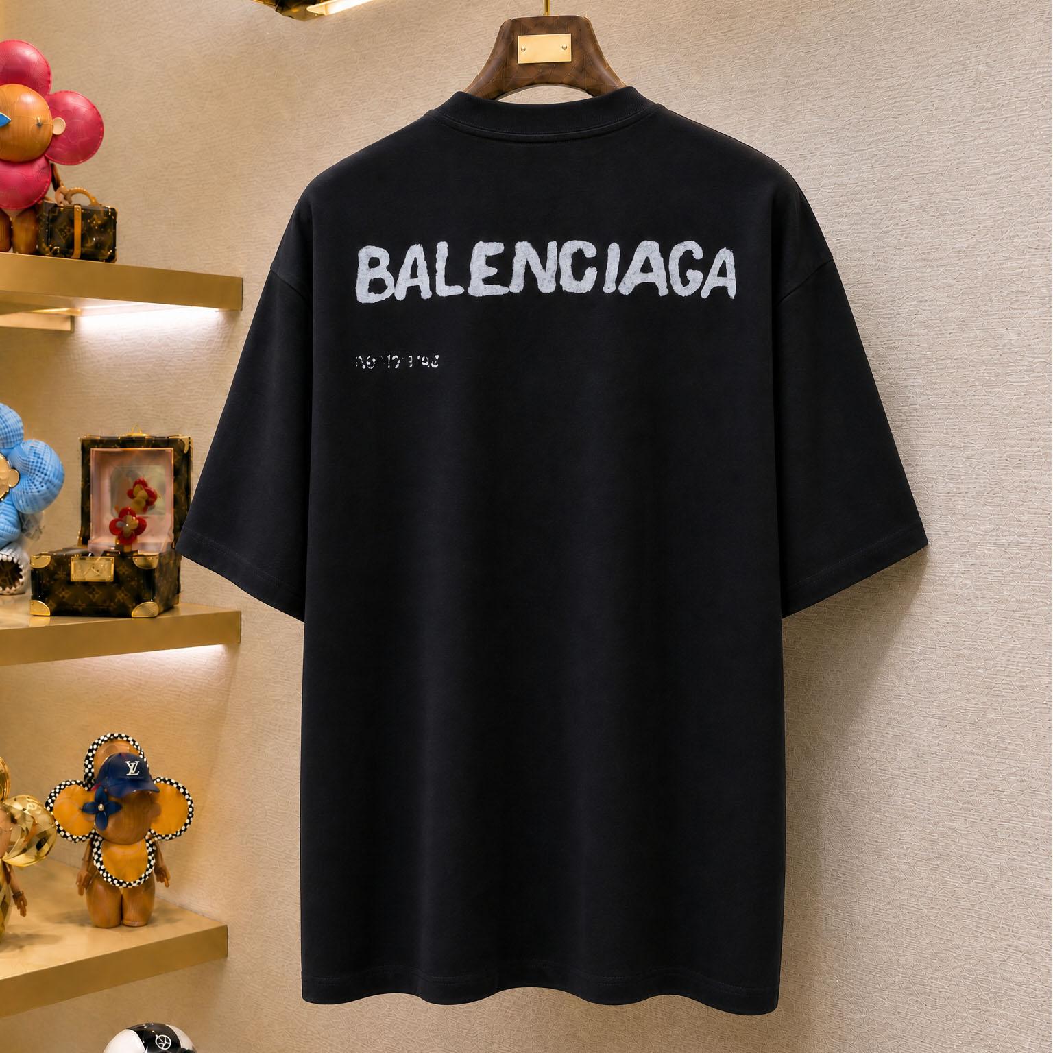 Balenciaga Logo Cotton T-shirt - DesignerGu