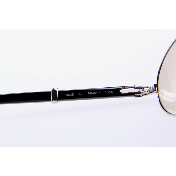 Cartier CT 7550178 Black Buffalo Sunglasses In Silver Brown - DesignerGu