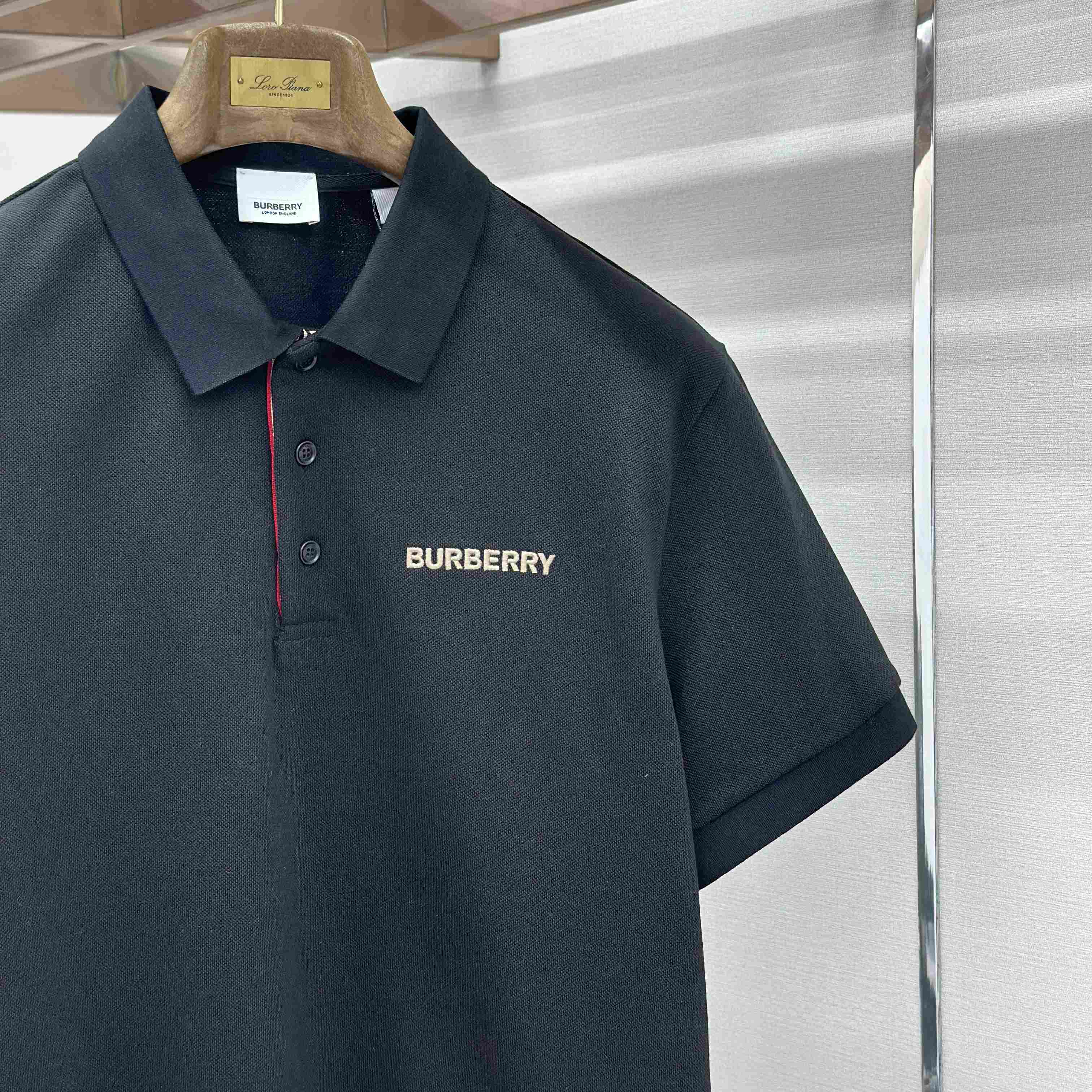 Burberry SS24 Logo Embroidered Polo Shirt - DesignerGu