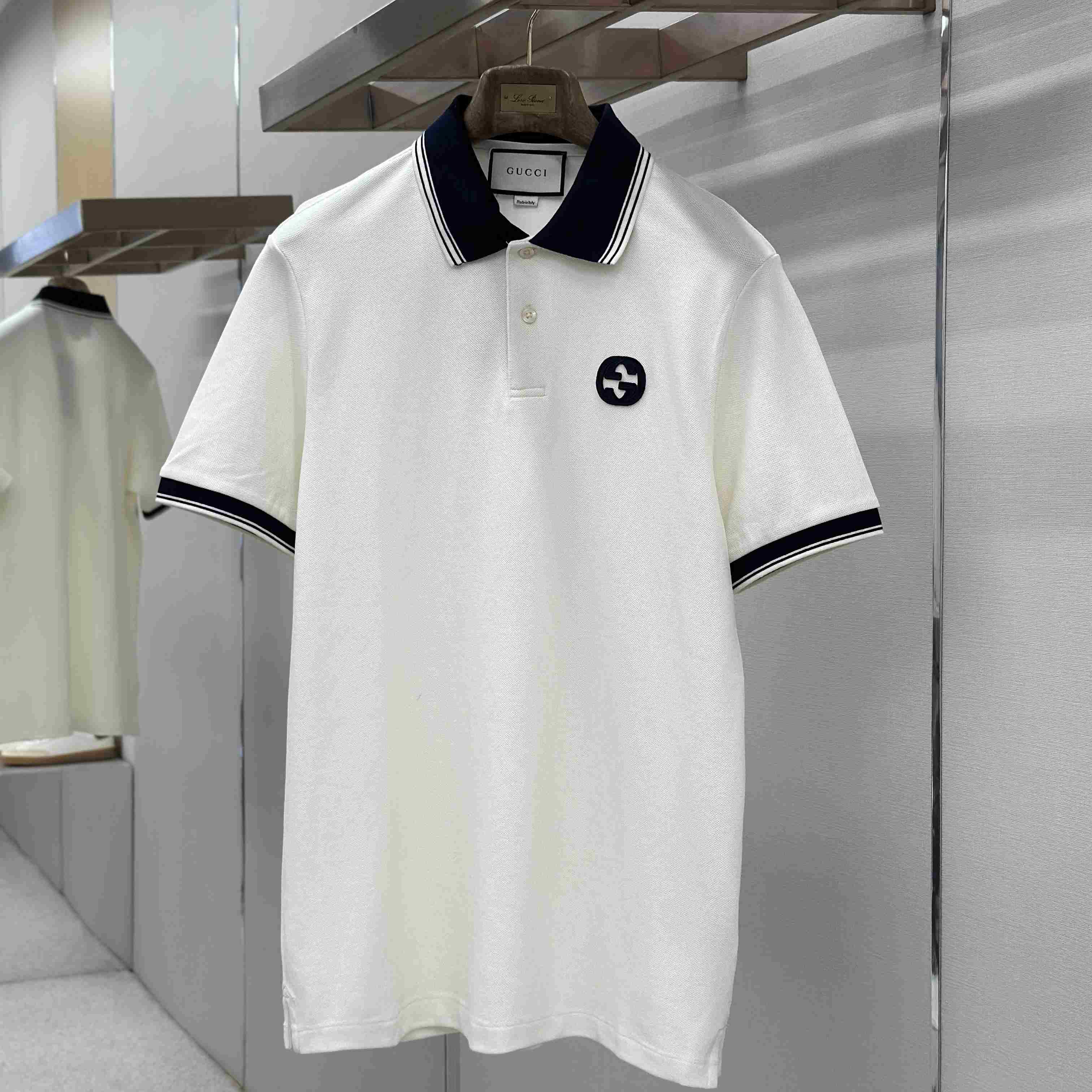 Gucci Interlocking G Piqué Polo Shirt - DesignerGu
