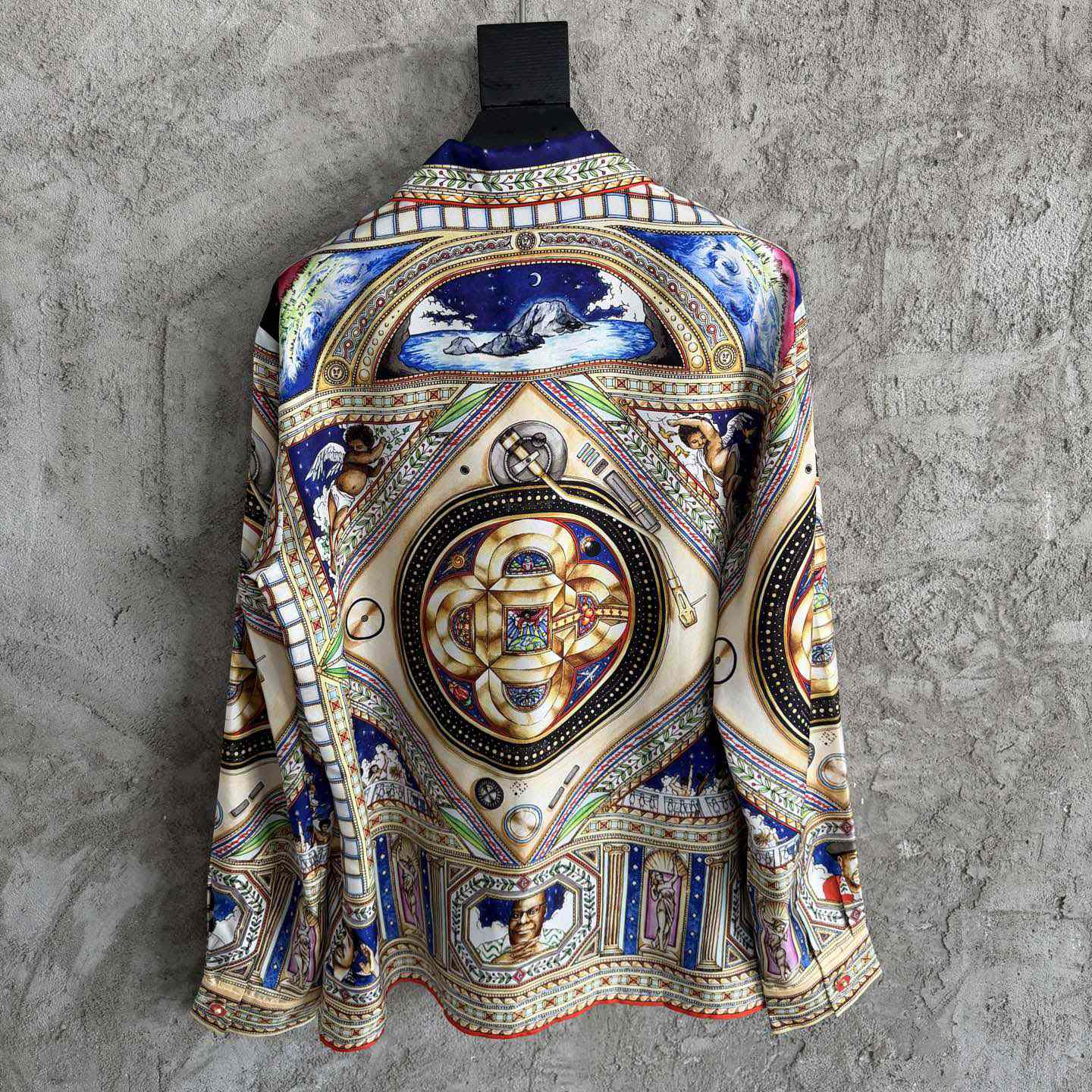 Casablanca  Plafond Orne De Musique Long Sleeve Silk Shirt - DesignerGu