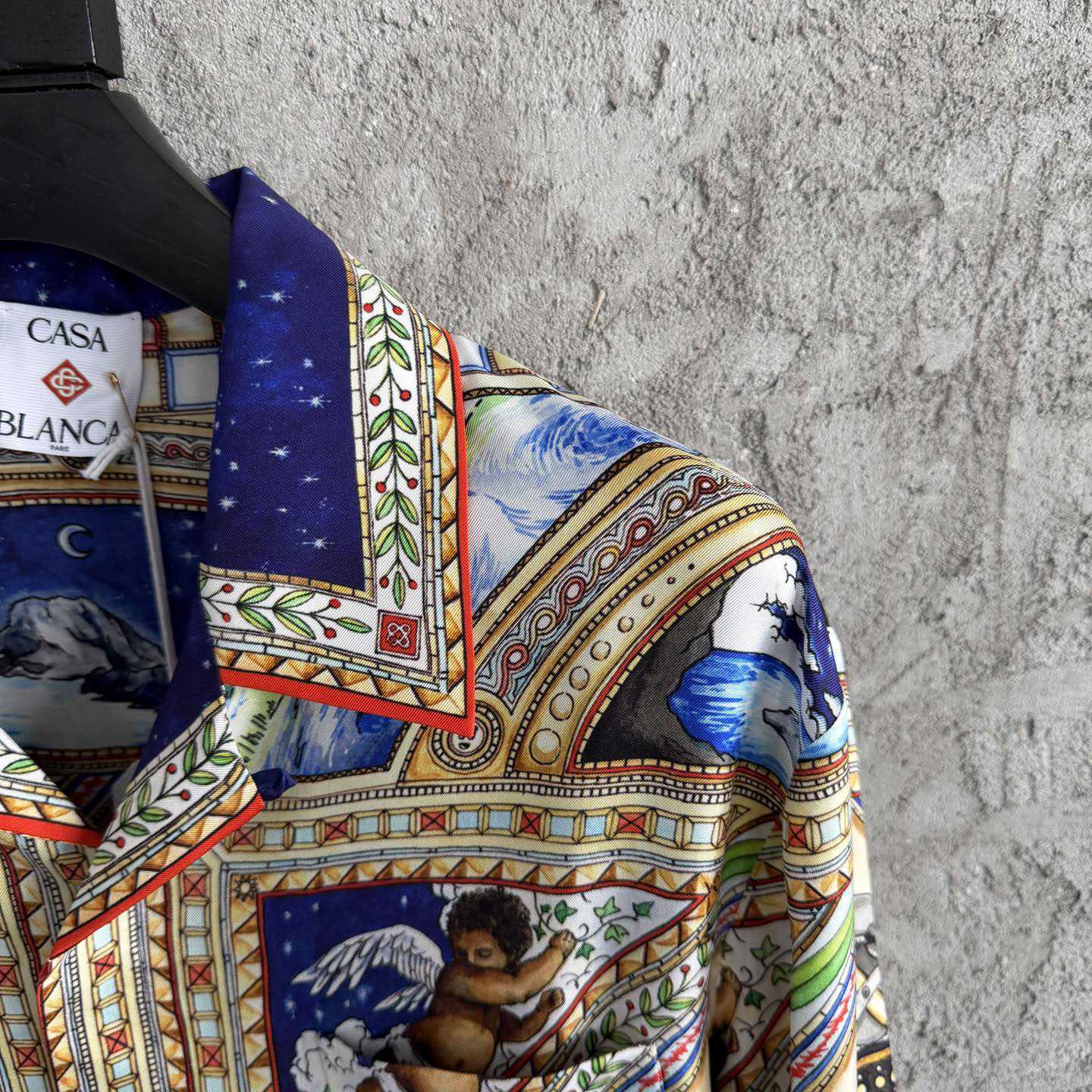 Casablanca  Plafond Orne De Musique Long Sleeve Silk Shirt - DesignerGu
