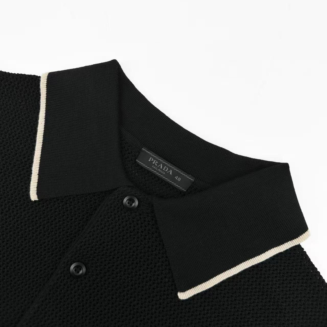 Prada Silk And Cotton Polo Shirt - DesignerGu