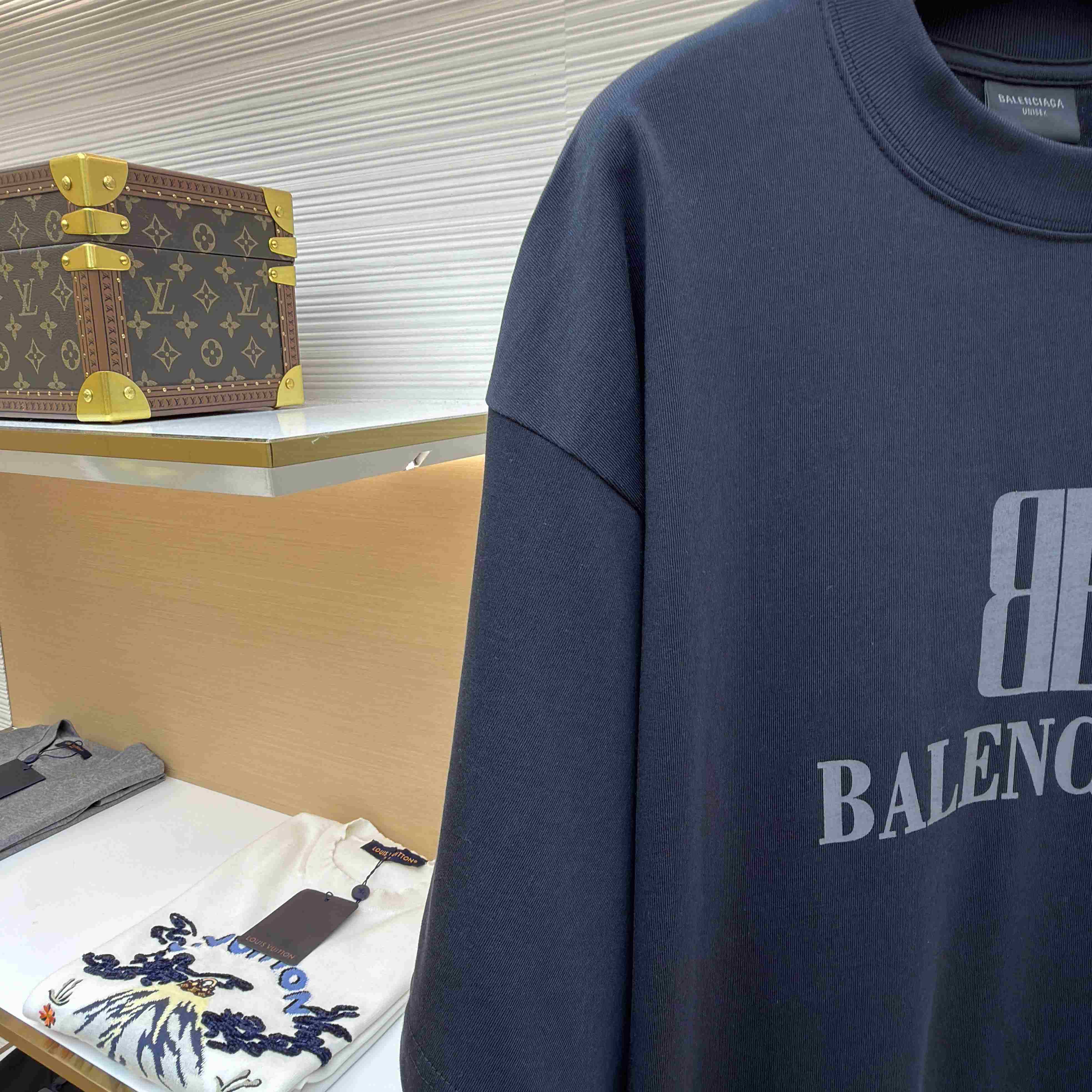 Balenciaga  Nano BB Logo Oversized T-Shirt - DesignerGu