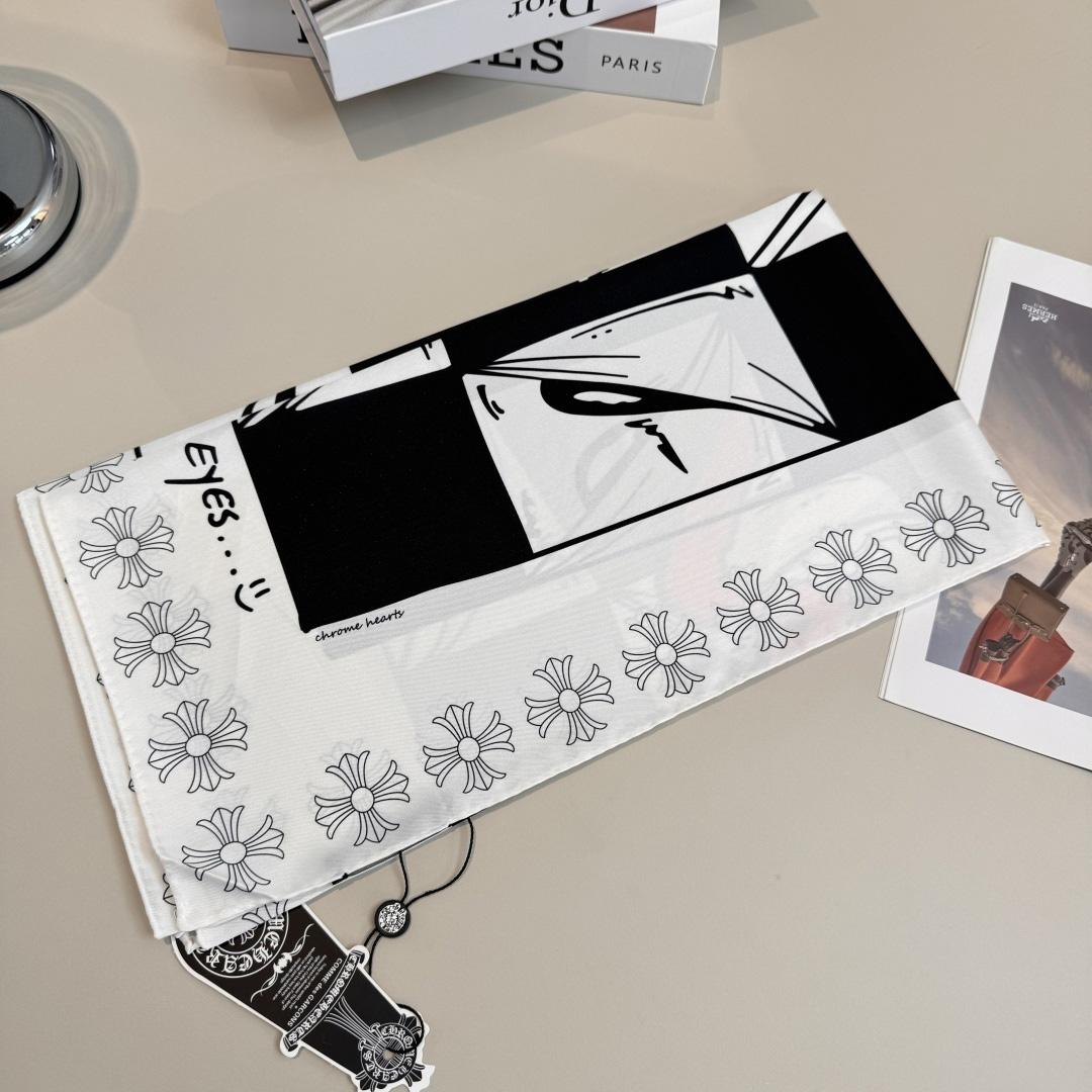 Chrome Heart Square Silk Scarf - DesignerGu
