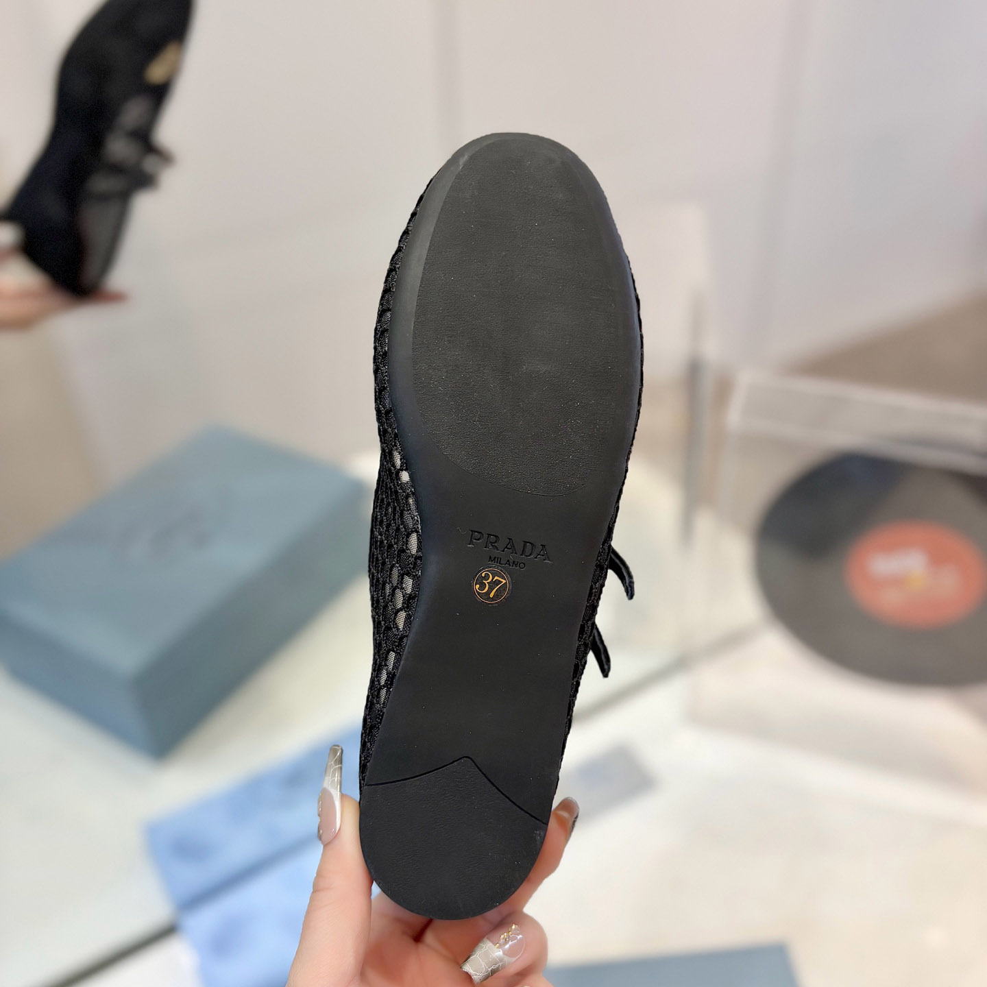 Prada Mesh Fabric Ballerinas - DesignerGu