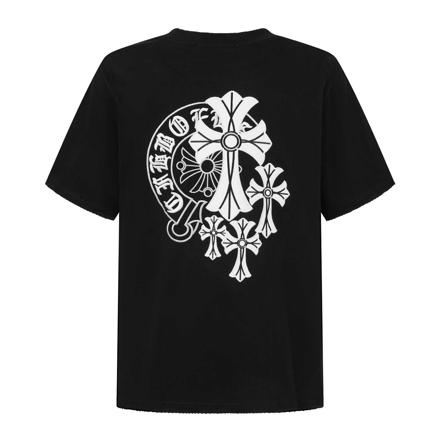 Chrome Hearts Cotton Cross Stitch T-Shirt 'Black' - DesignerGu