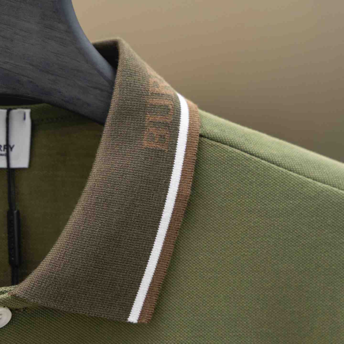 Burberry Logo Collar Cotton Polo Shirt - DesignerGu