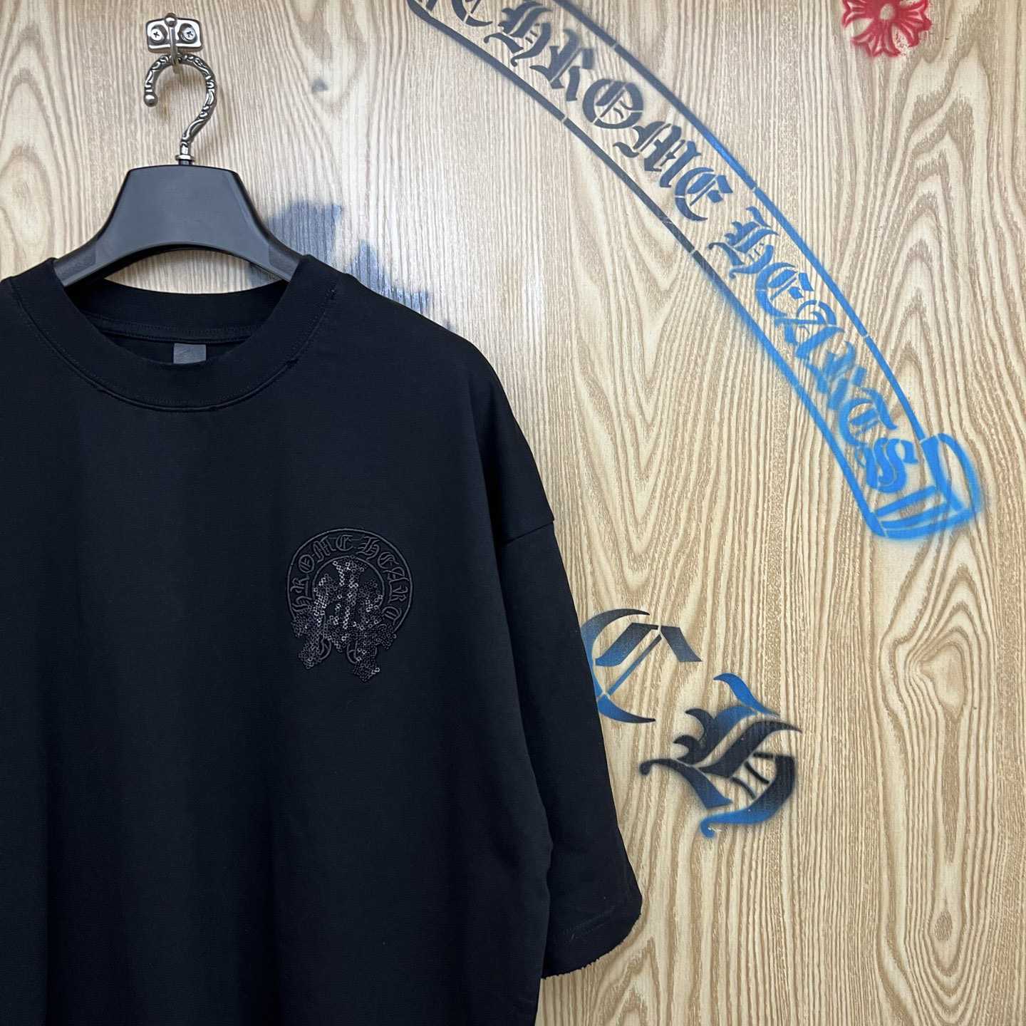 Chrome Hearts Embroidered Letter Logo T-Shirt 'Black' - DesignerGu