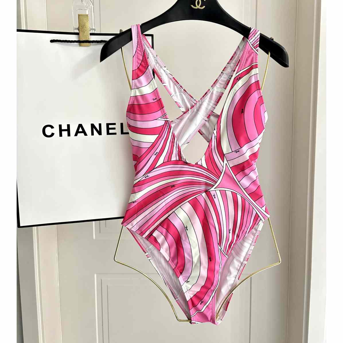 Pucci Printed Halterneck Swimsuit - DesignerGu