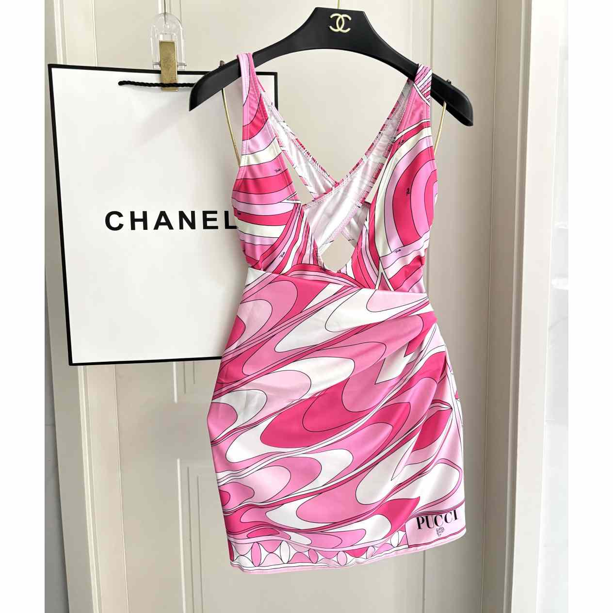 Pucci Printed Halterneck Swimsuit - DesignerGu