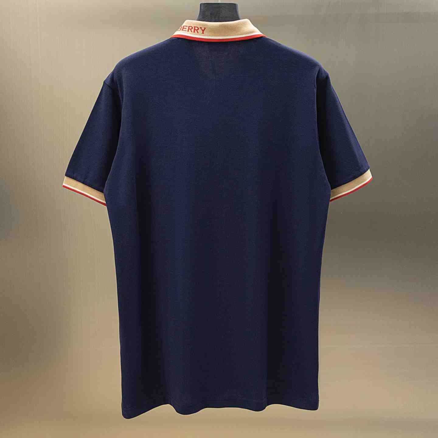 Burberry Logo Collar Cotton Polo Shirt - DesignerGu